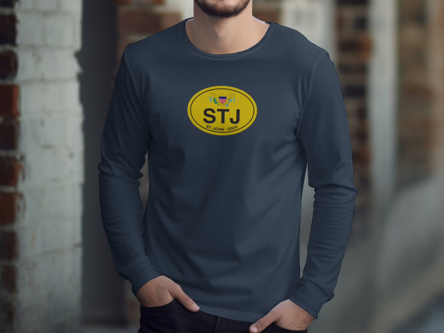 St John Festival, Love City Live, St John Blues Blowout Mens Long Sleeve T-Shirt tee