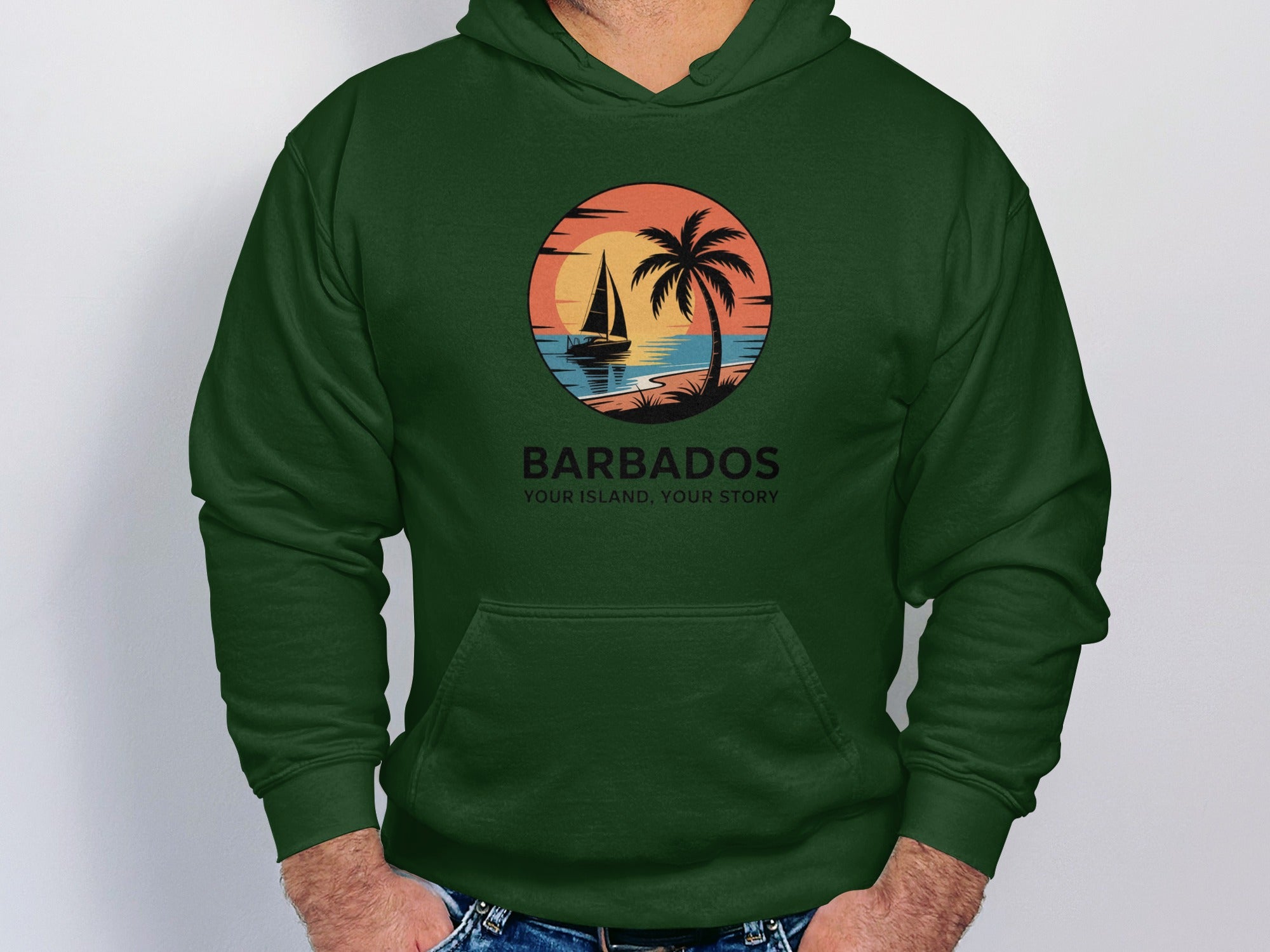 Sunset Sail Barbados Hooded Sweatshirt Cool Product