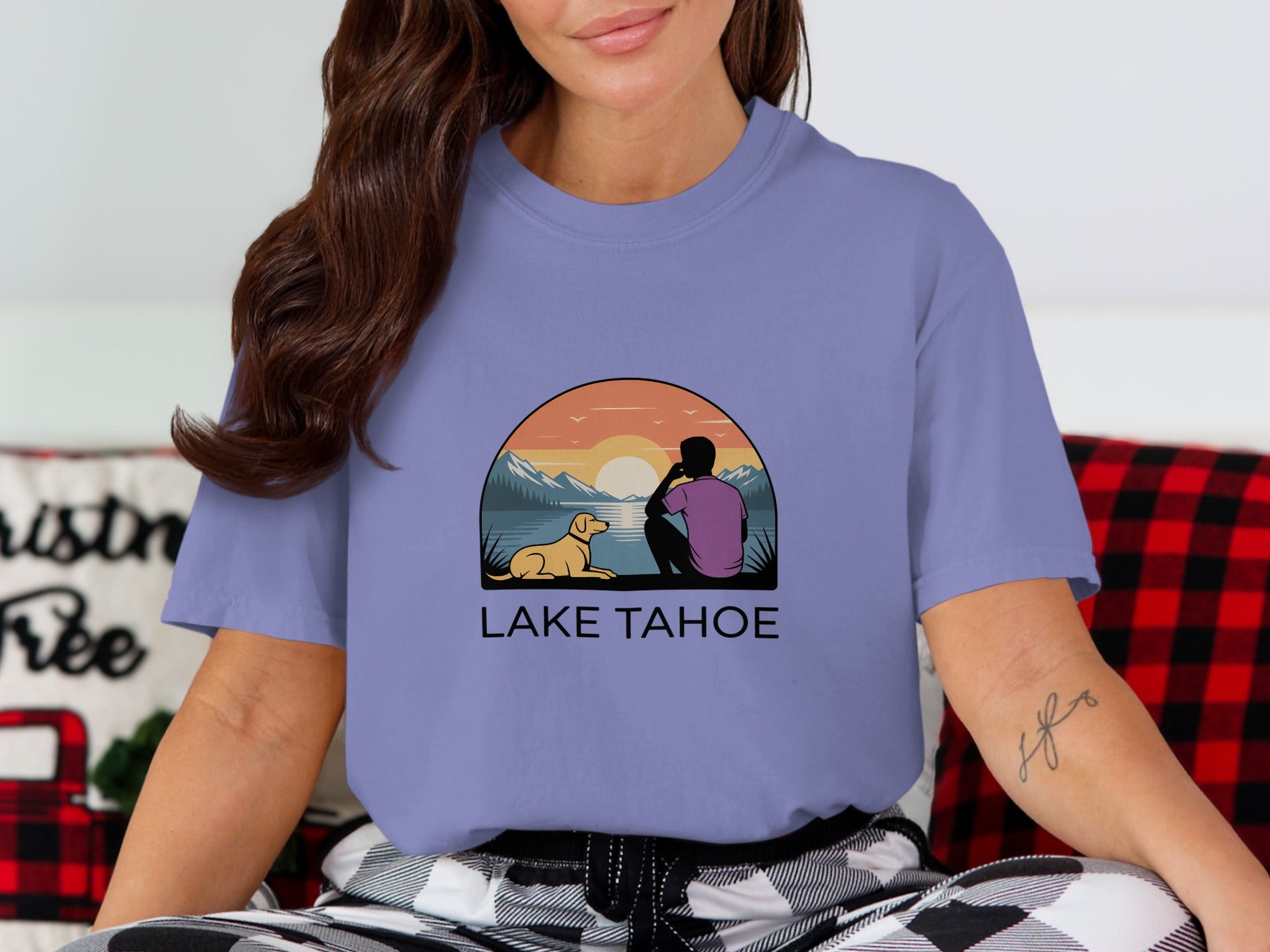 Lake Tahoe Sunset Graphic T-Shirt for Outdoorsy product type