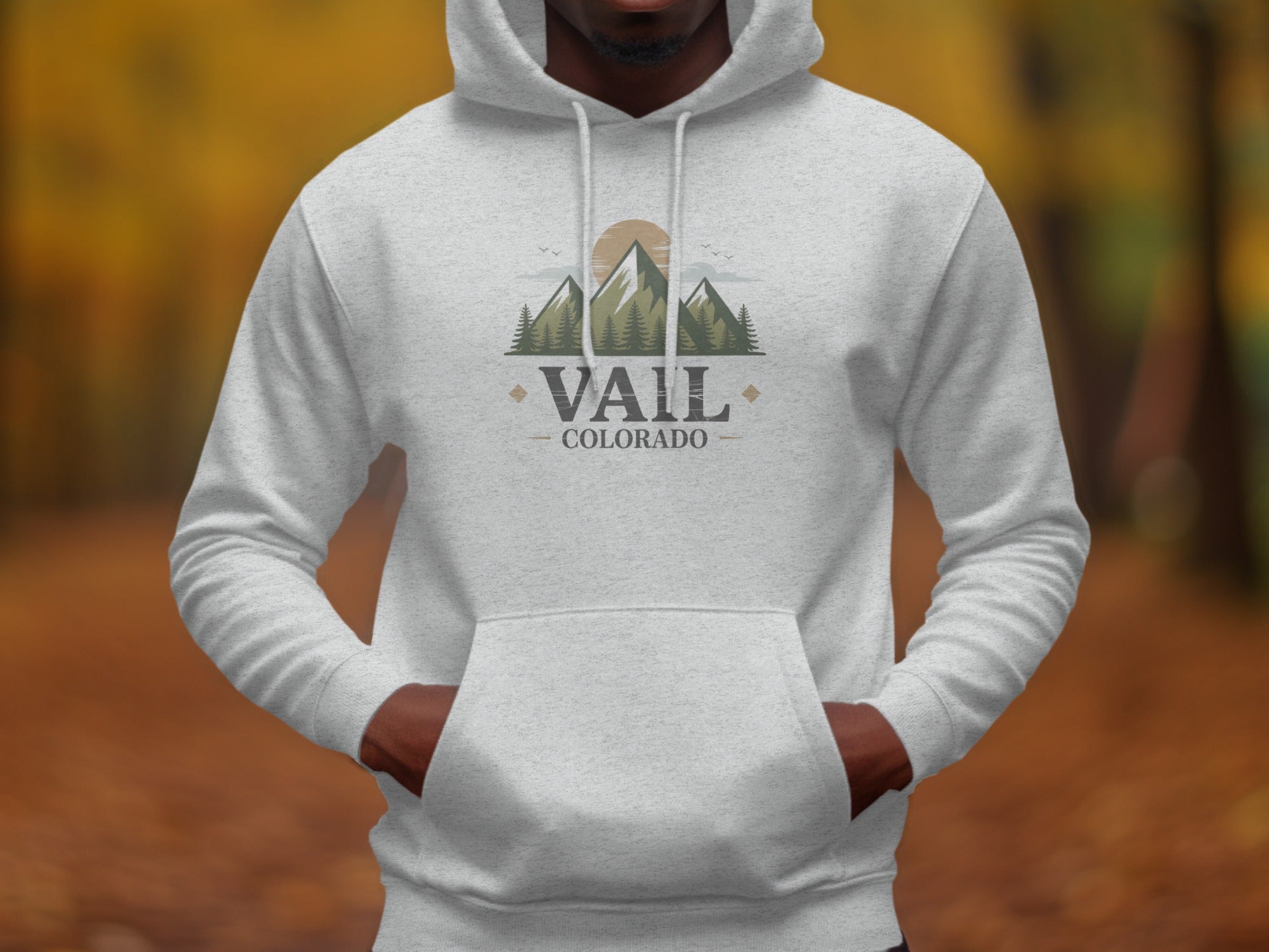 Vail Colorado Sweatshirt with Mountain Design product type