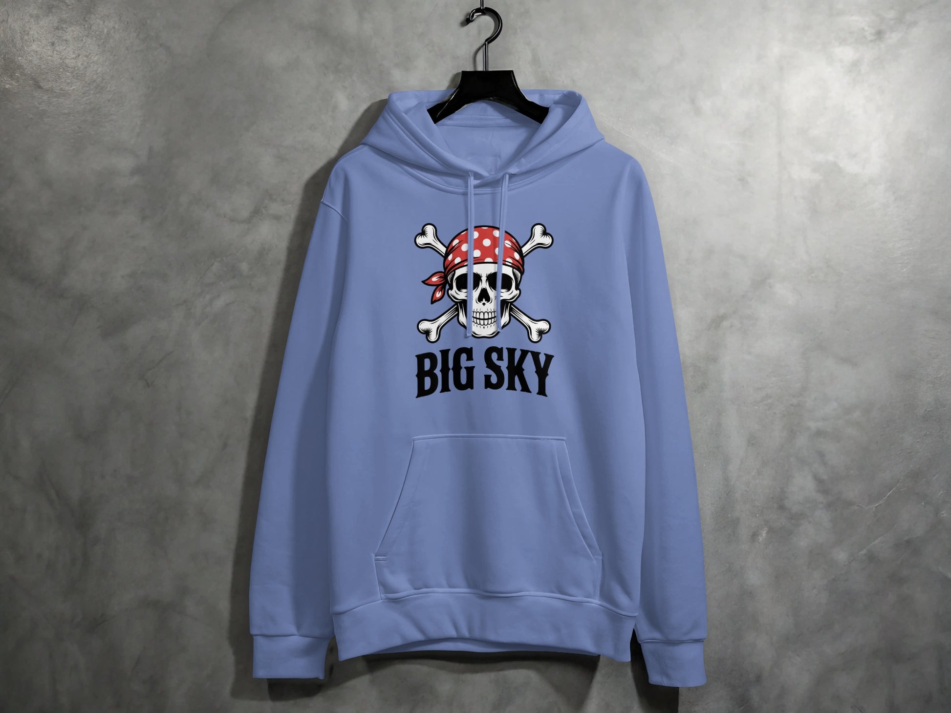 Big Sky Skull and Crossbones Hooded Sweatshirt product