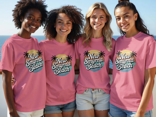 New Smyrna Beach Pink Graphic Women T-Shirt product