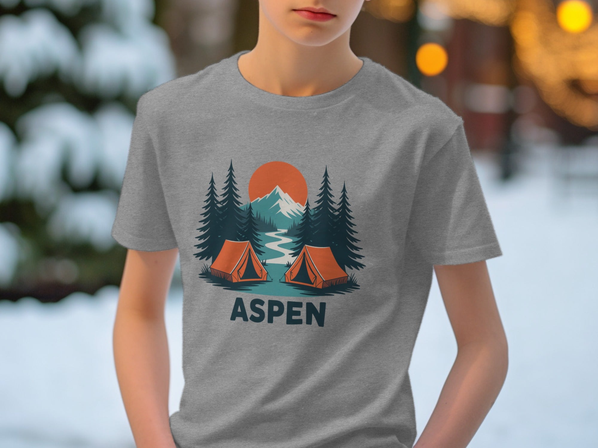 Aspen Camping Graphic Tee for Outdoor Enthusiasts