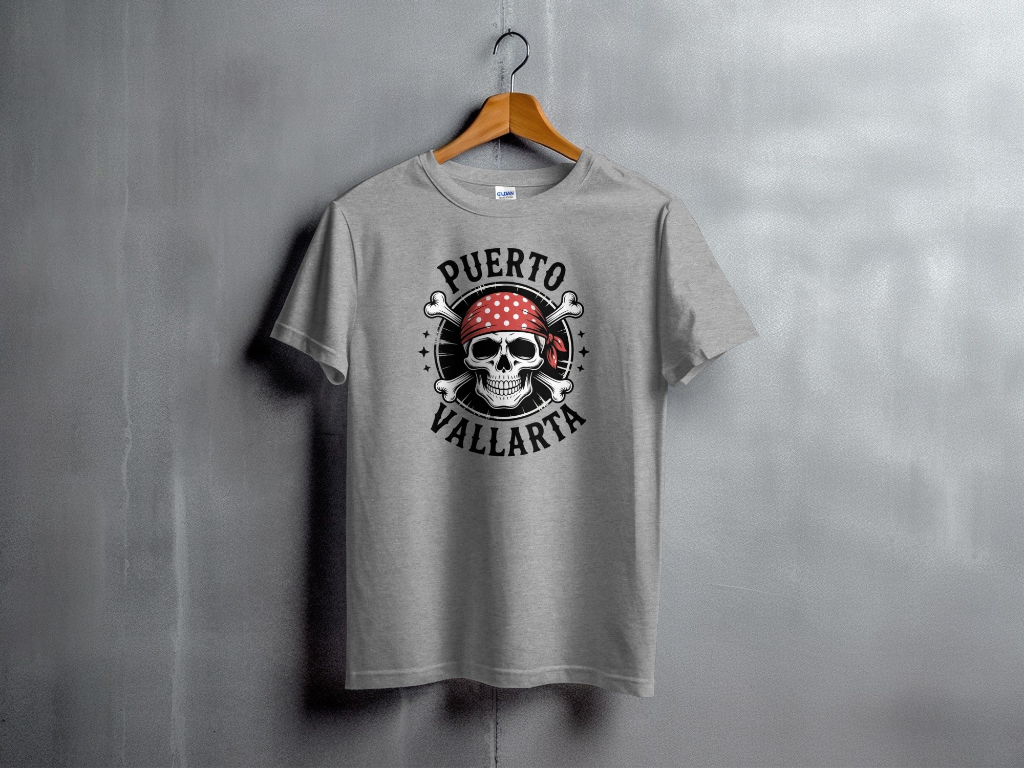 Puerto Vallarta Skull Pirate Graphic Tee product