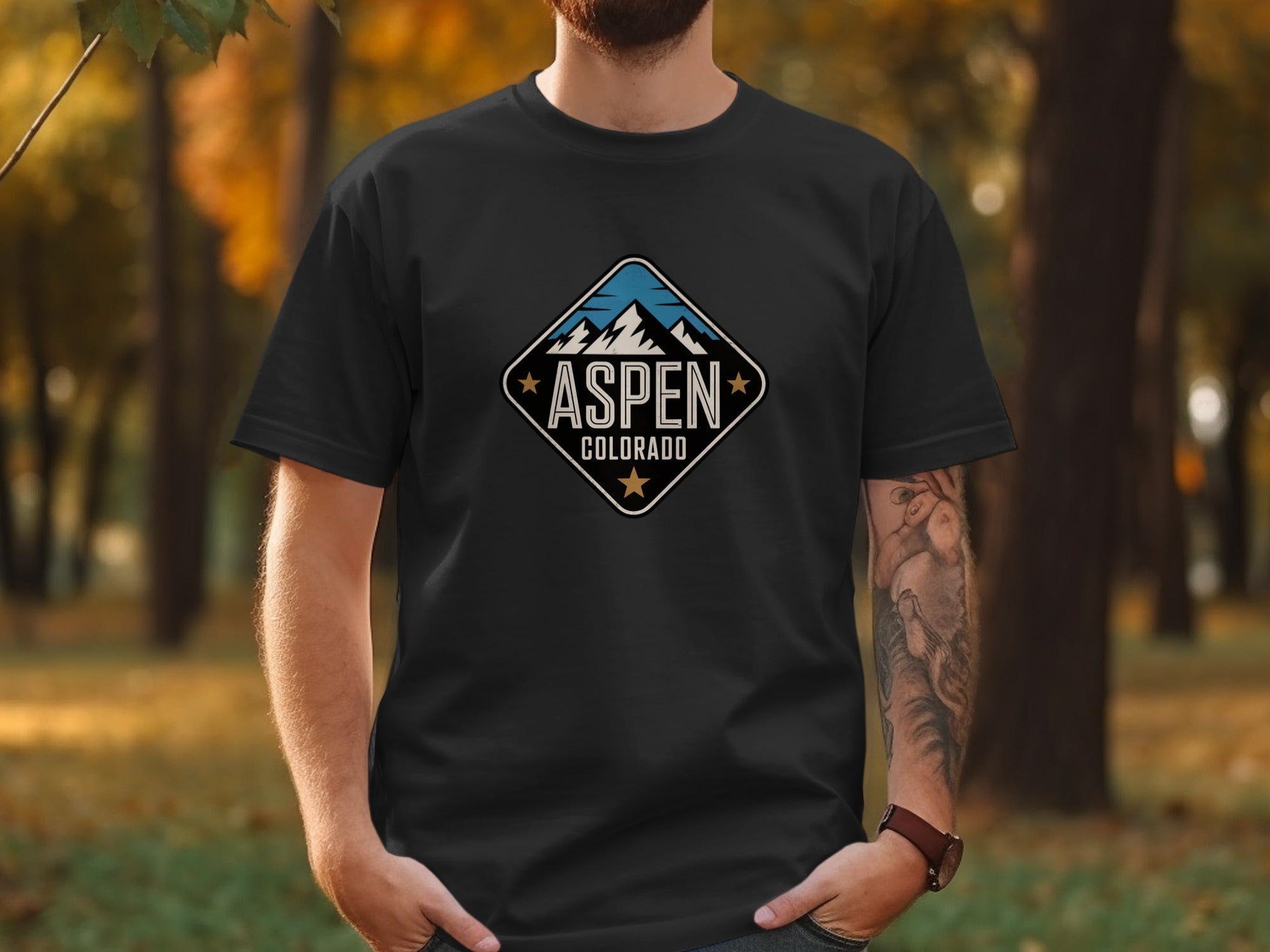Aspen Colorado Mountain Badge Graphic product