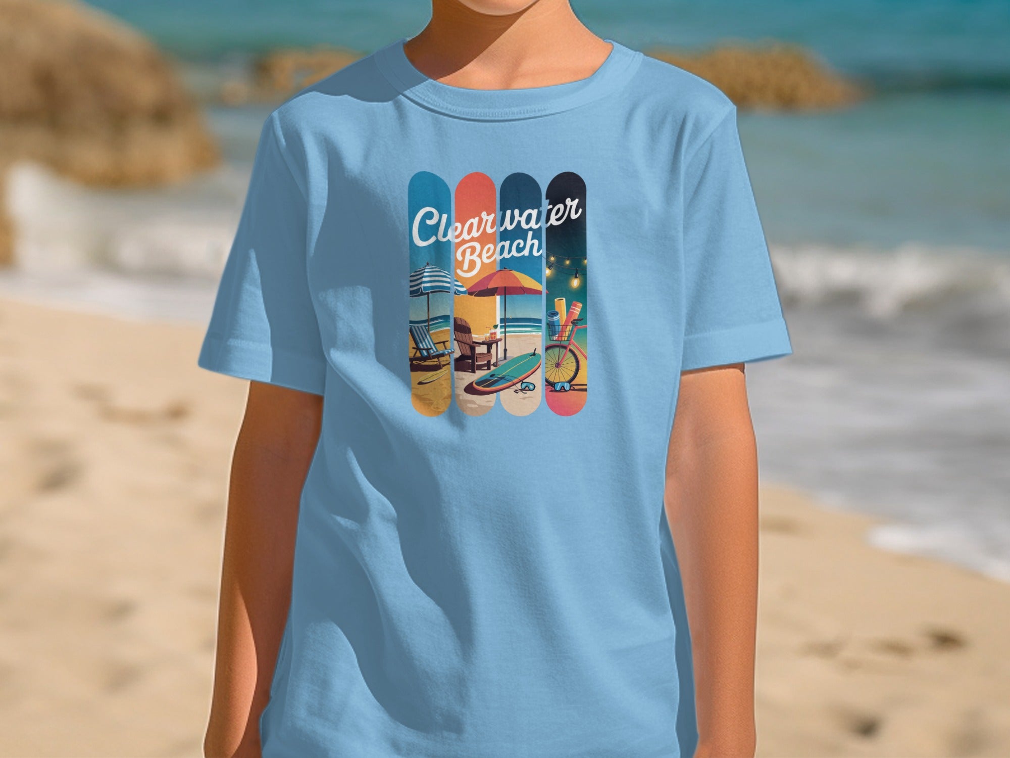 Clearwater Beach Colorful Graphic T-shirt product