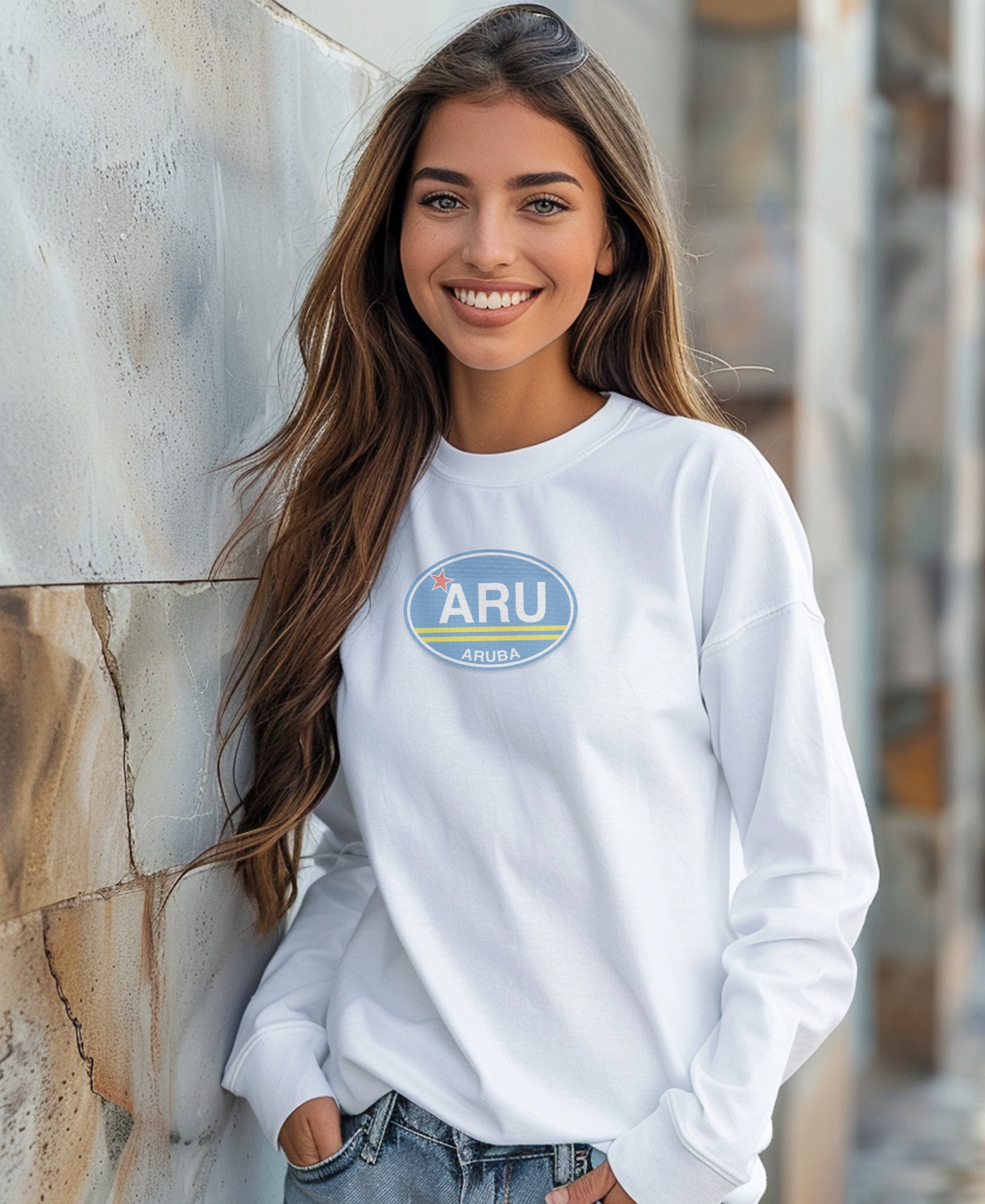 Aruba Desert Shores & Festival Vibes Womens Long Sleeve T-Shirt