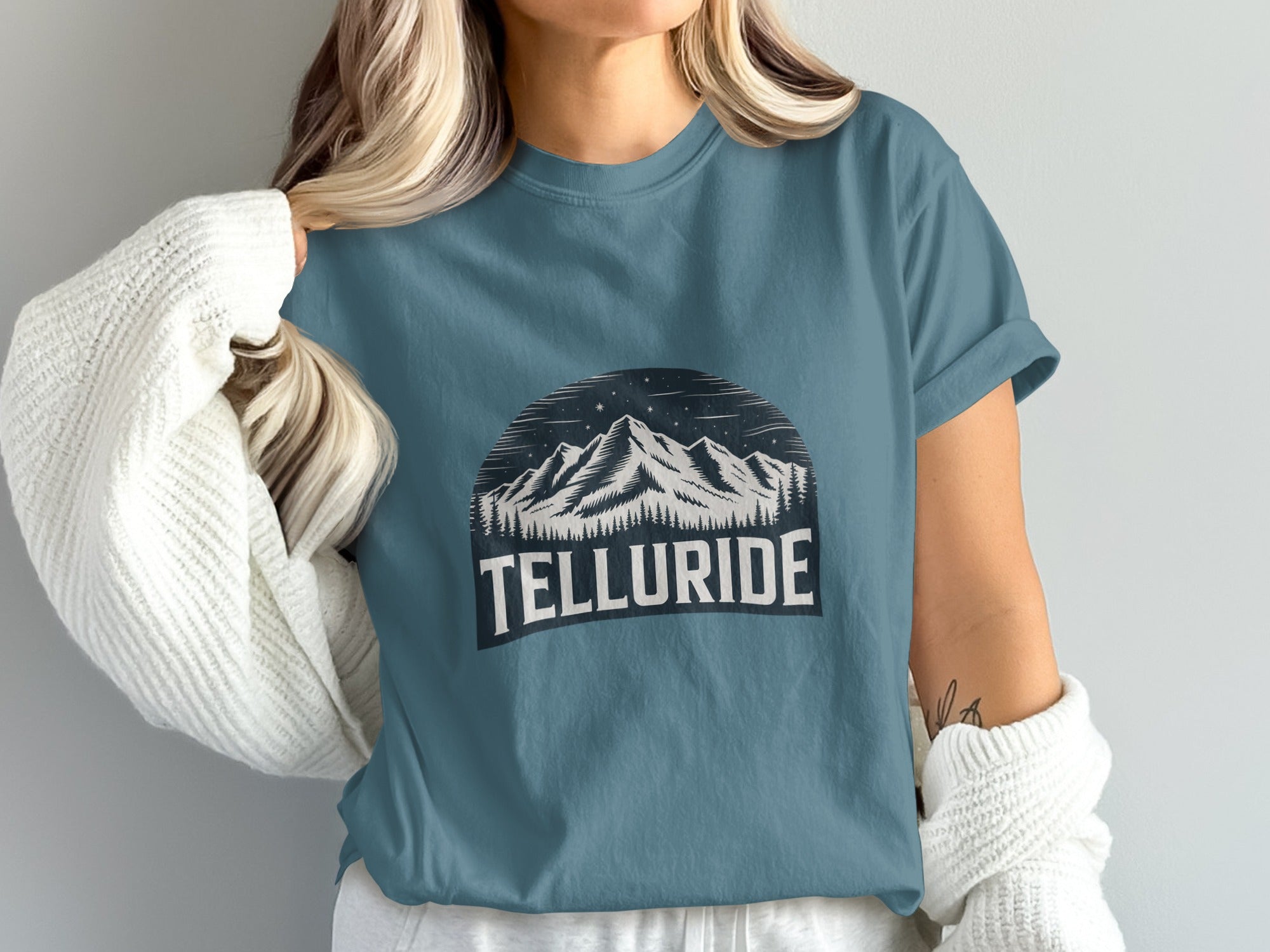 Telluride Mountains Graphic Design T-Shirt product
