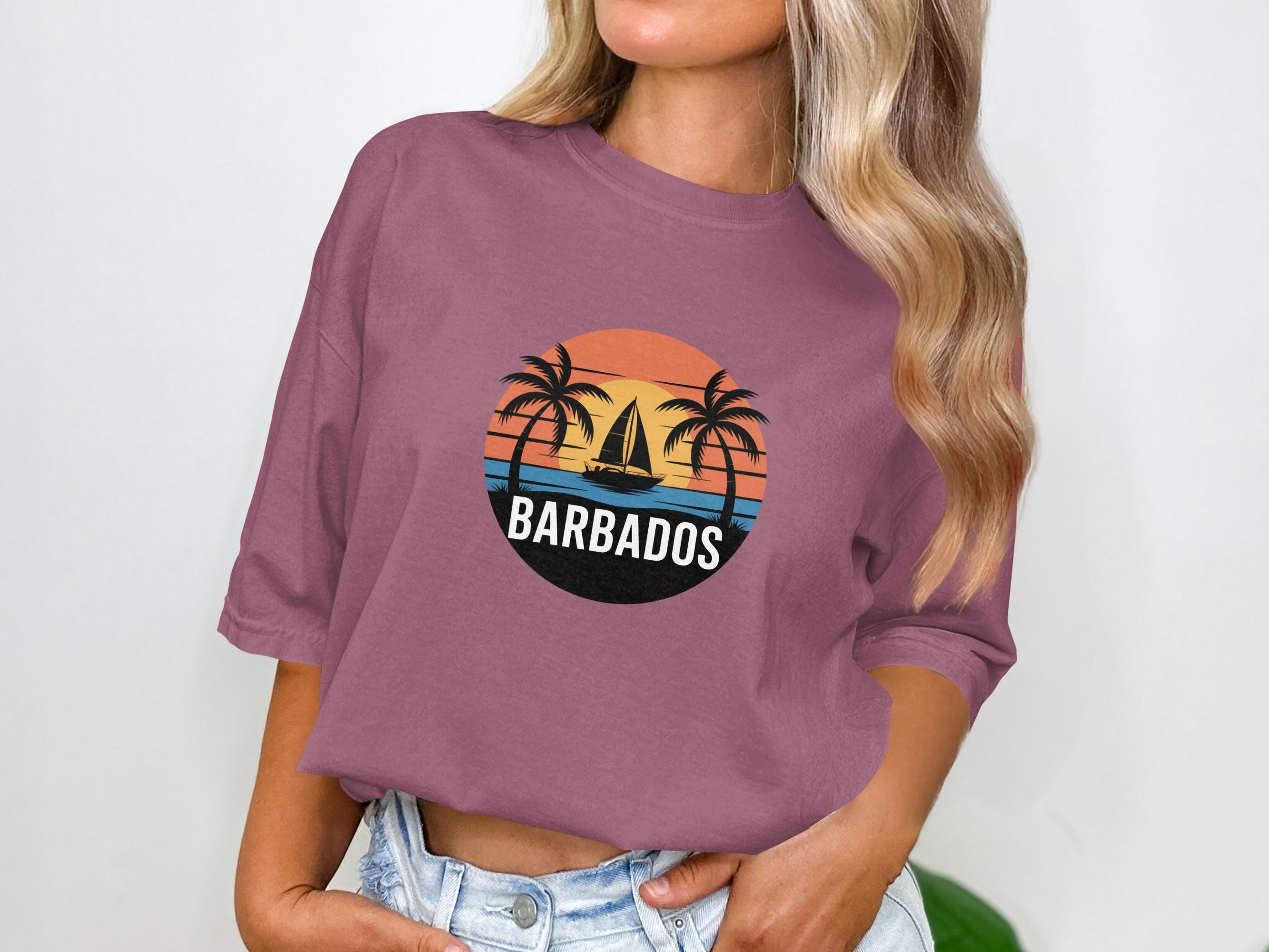 Retro Style Barbados Sunset Graphic T-Shirt product
