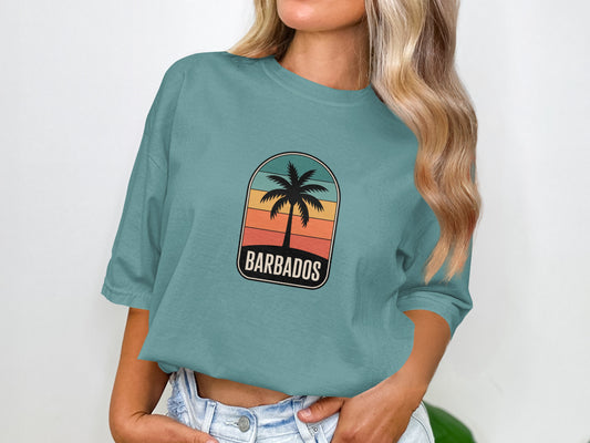Barbados Palm Tree Sunset Graphic T-Shirt product type