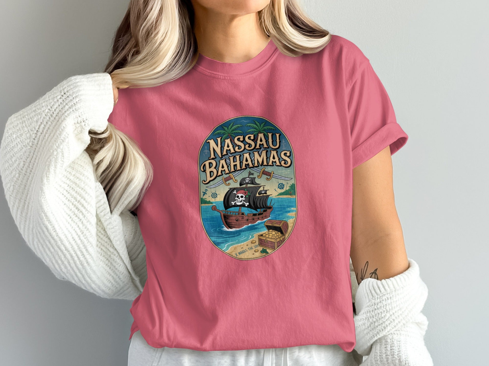 Nassau Bahamas Pirate Ship Vacation Souvenir Shirt product type