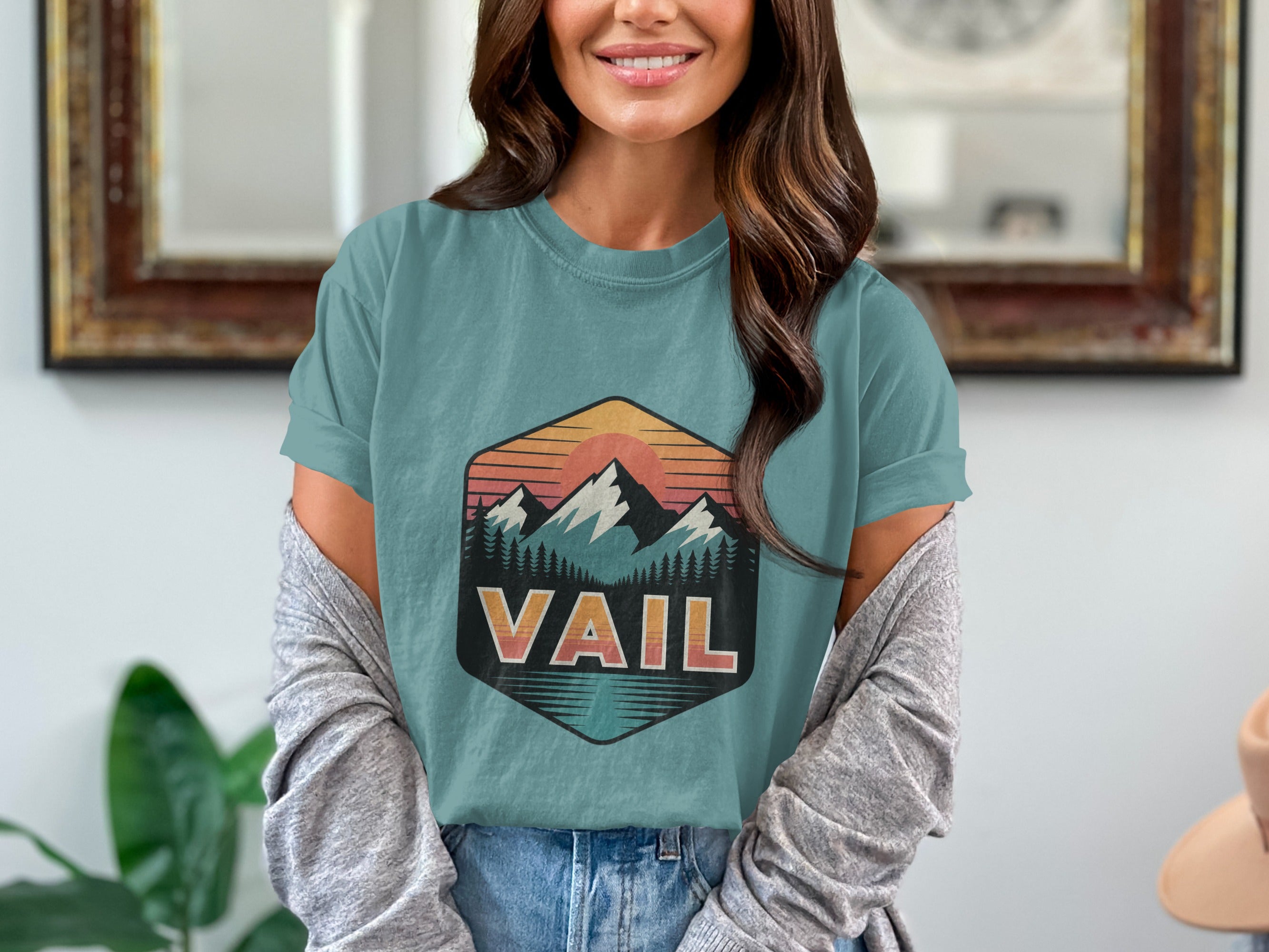 Retro Vail Mountain Adventure T-Shirt product type
