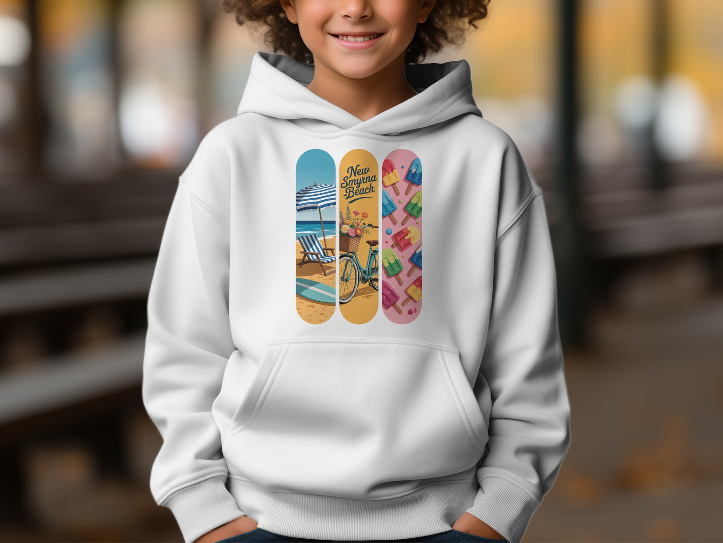 New Smyrna Beach Colorful Graphic Hoodie product