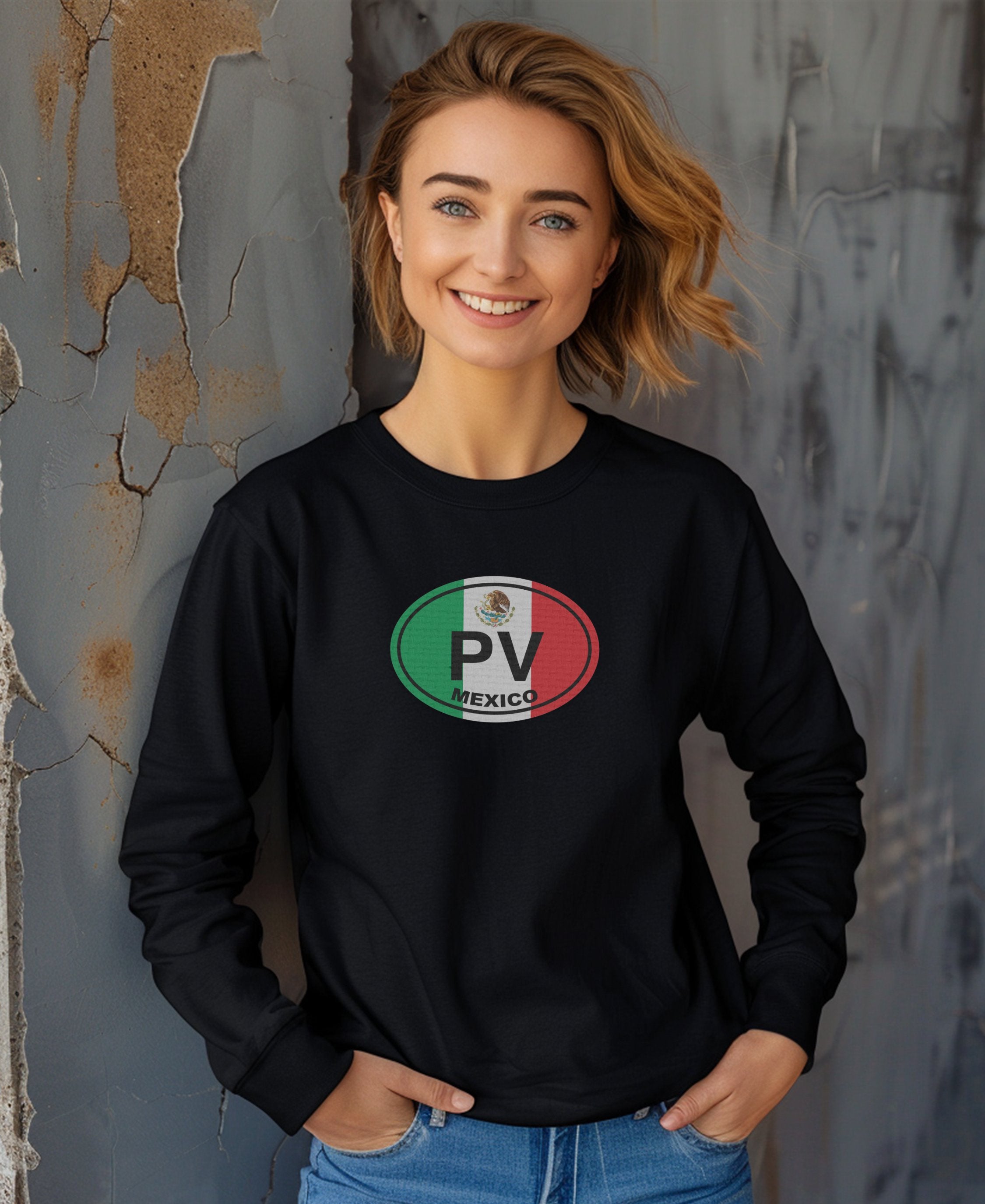 Stylish PV Mexico Flag Design Long Sleeve product type