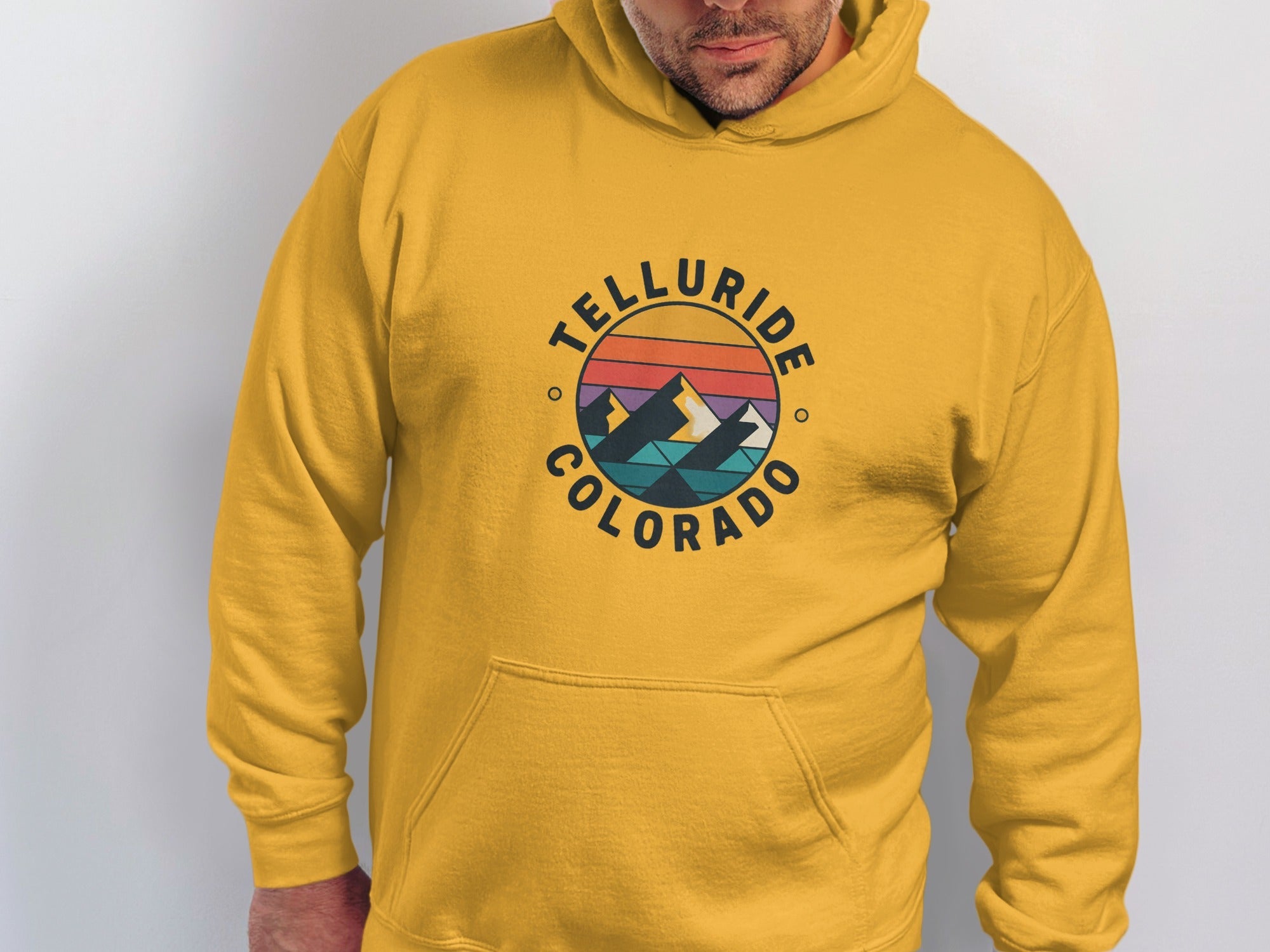 Telluride Colorado Hoodie with Mountain Design