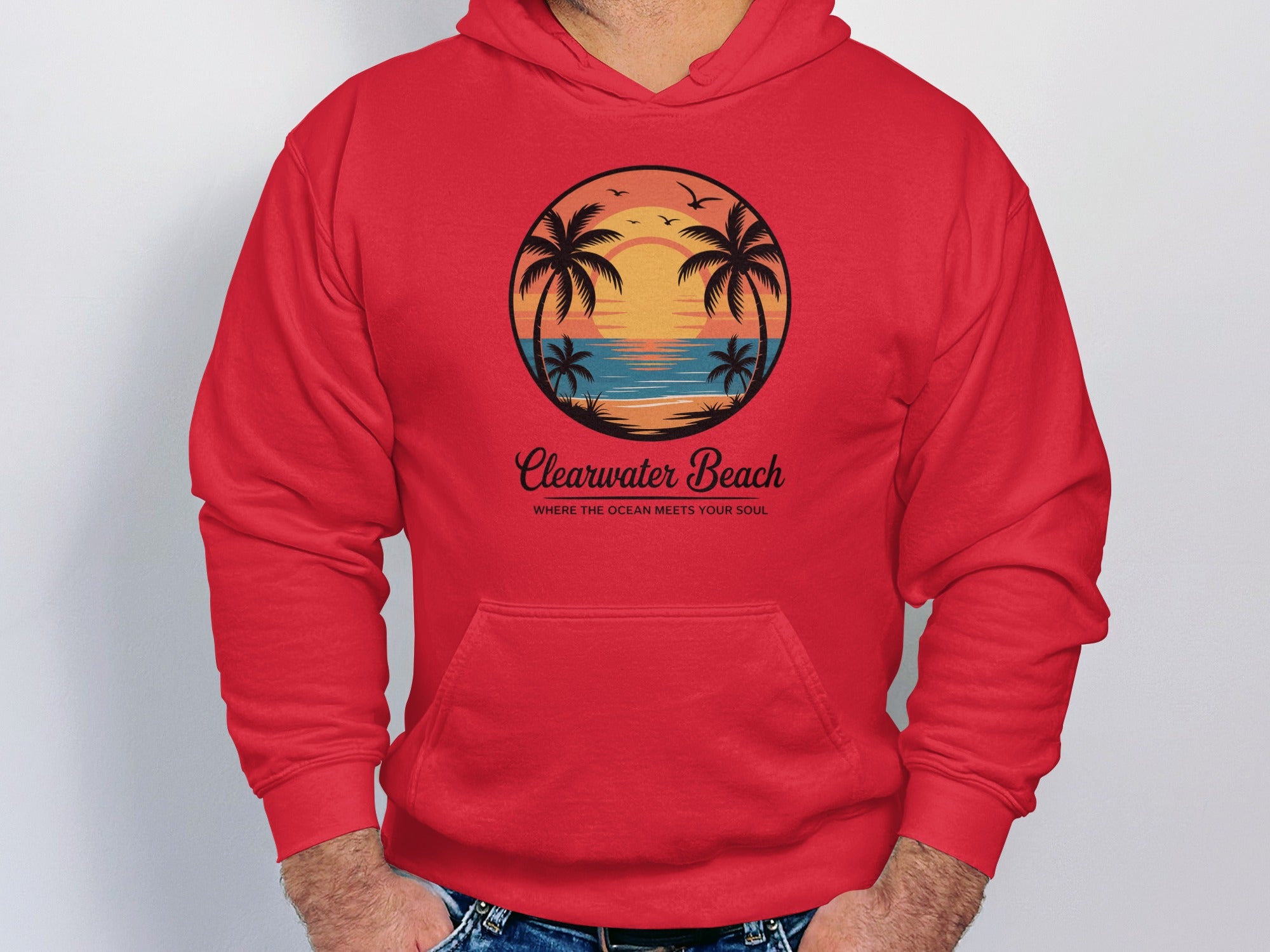 Clearwater Beach With Sunset Hoodie product type