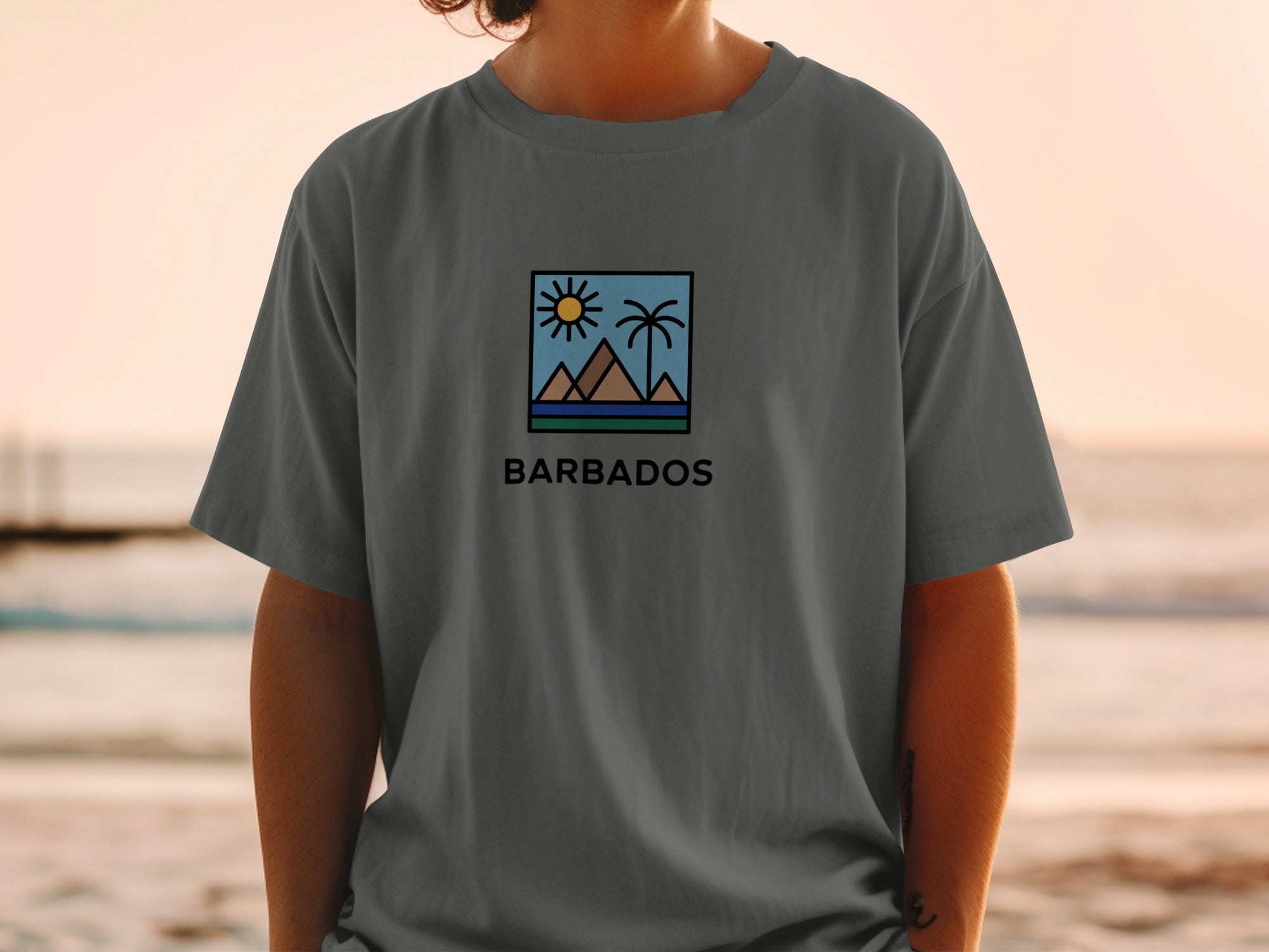 Barbados Graphic Tropical Beach Scene T-Shirt product type