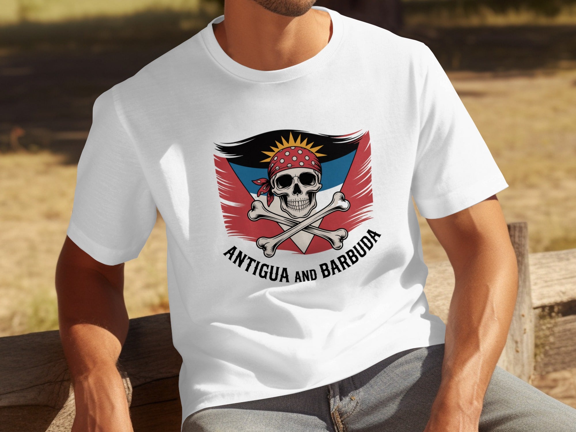 Antigua and Barbuda Skull Graphic T-Shirt product type