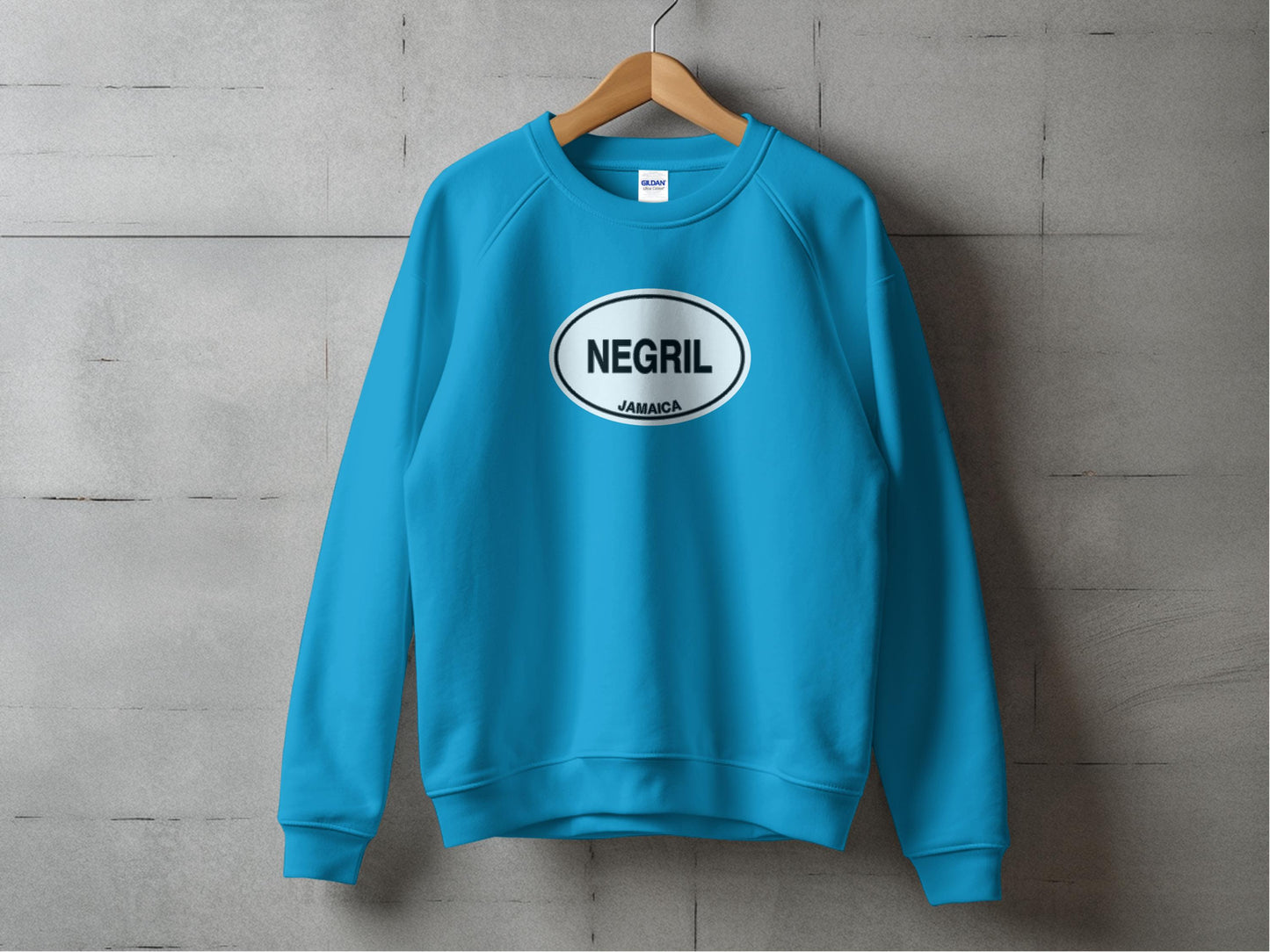 Negril Womens Sweatshirt Carolina Blue