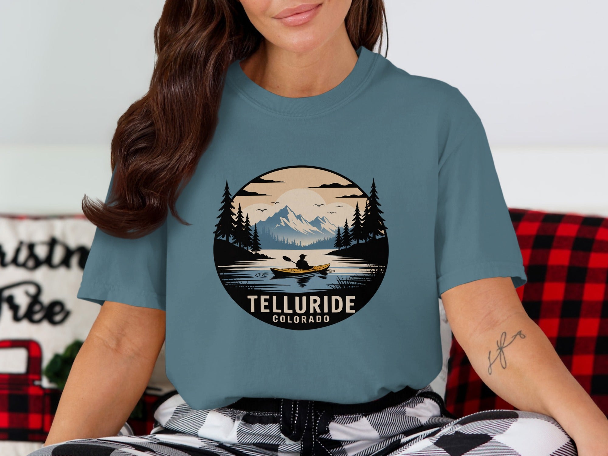 Telluride Colorado Scenic Kayaking Graphic T-Shirt product