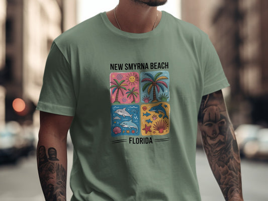 Vibrant New Smyrna Beach Florida Graphic Shirt product