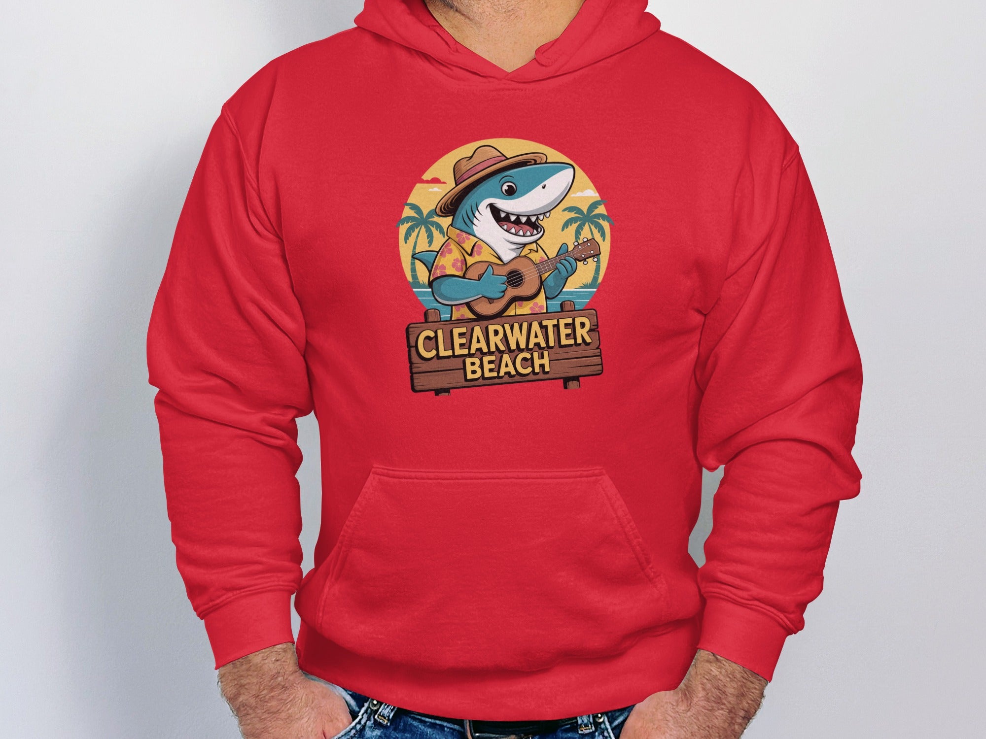 Clearwater Beach Shark Playing Guitar Hoodie product
