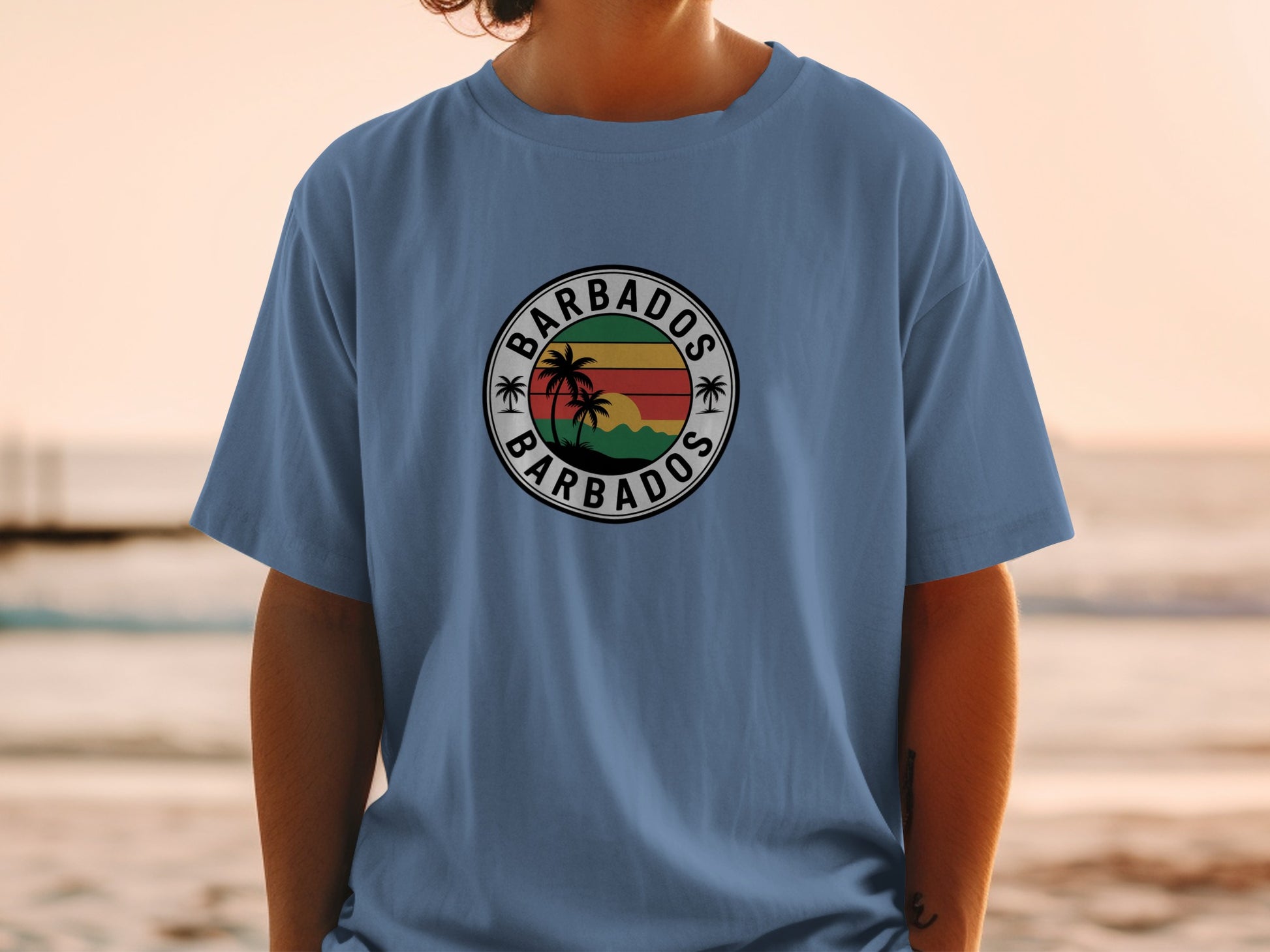 Barbados Sunset Palm Trees Graphic T-Shirt product type