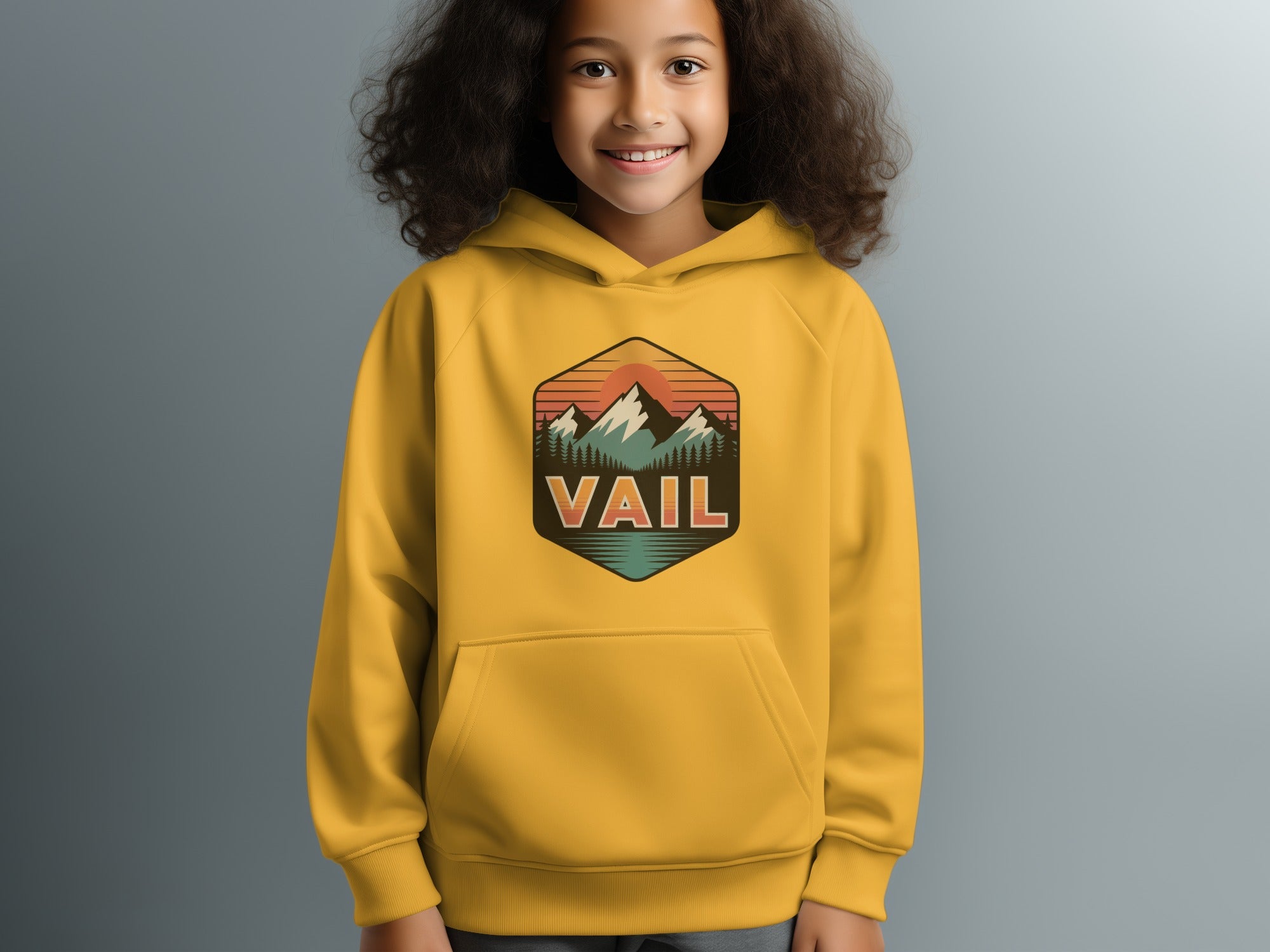 Vail Mountain Design Girls Hoodie clothing product