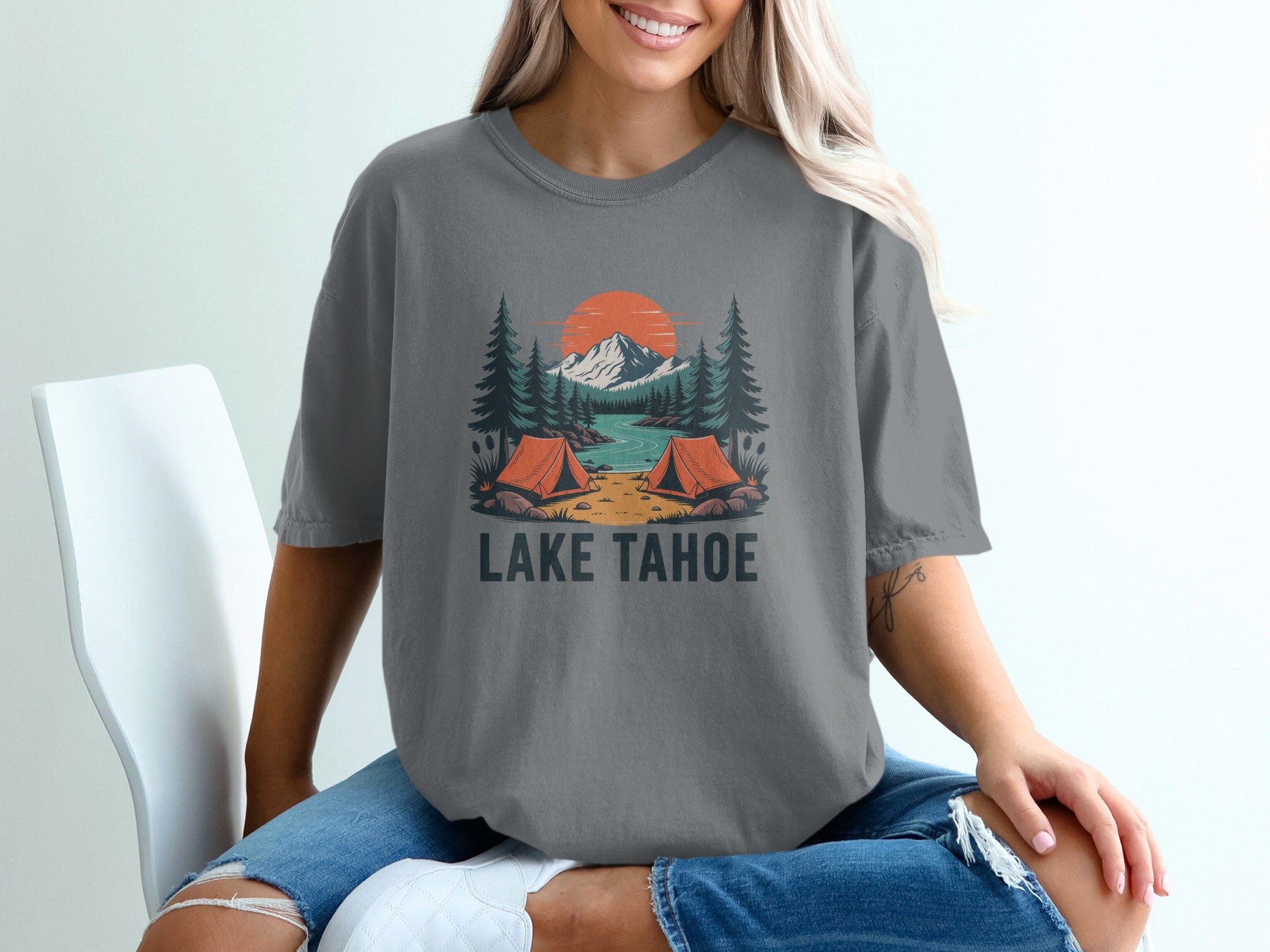 Lake Tahoe Mountain Camping Graphic Tee product