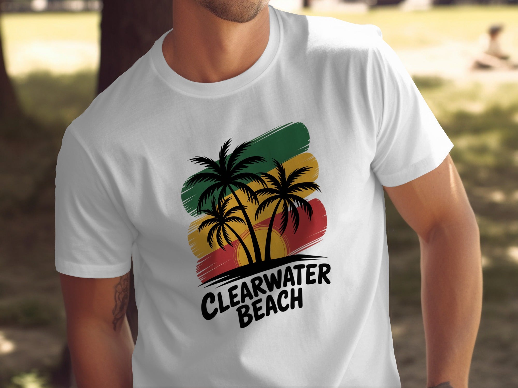 Clearwater Beach Graphic Palm Trees Tee product