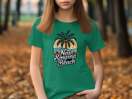 New Smyrna Beach Palm Tree Graphic Tee product type