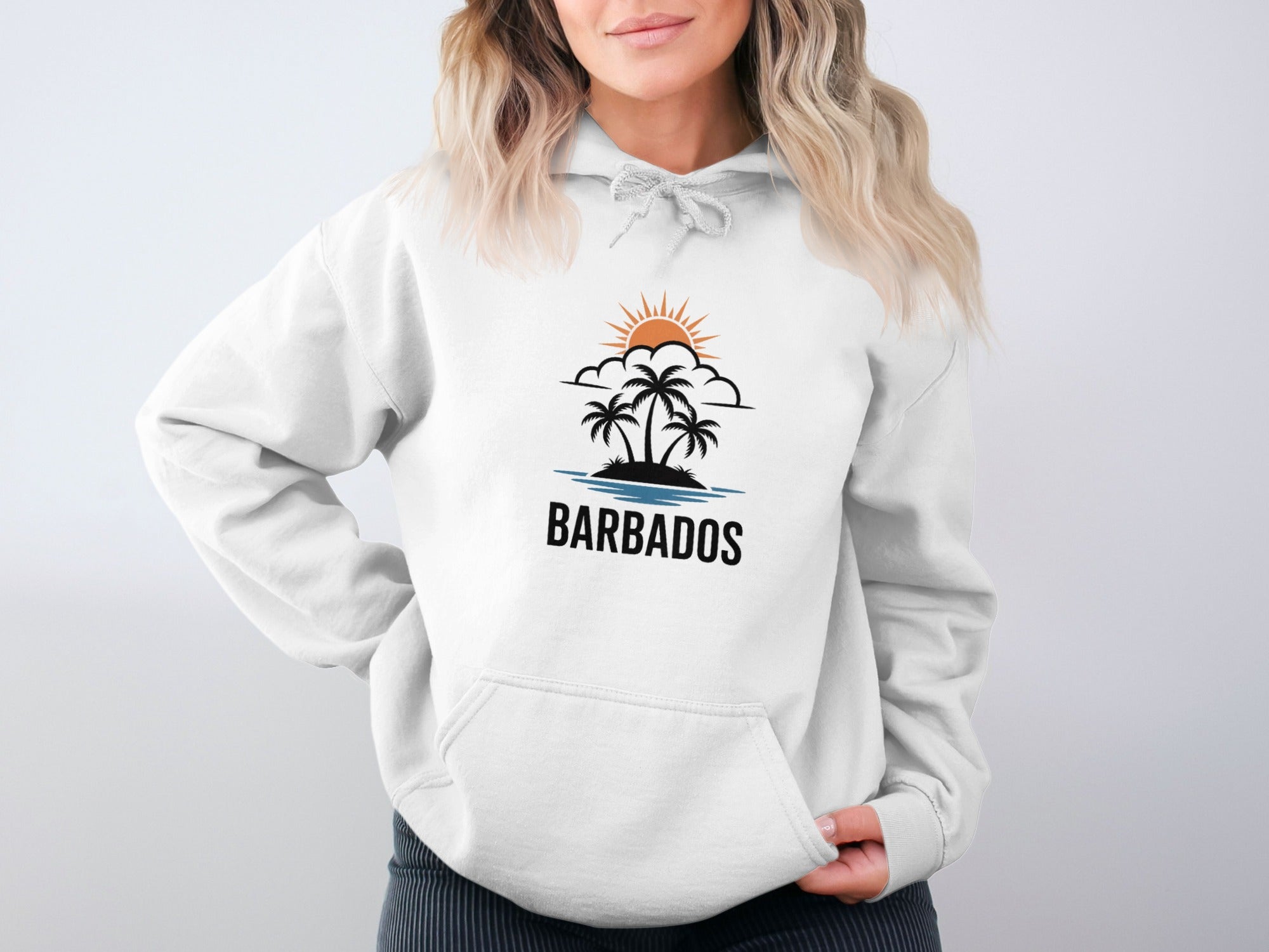Barbados Palm Trees Sunset Graphic Hoodie product