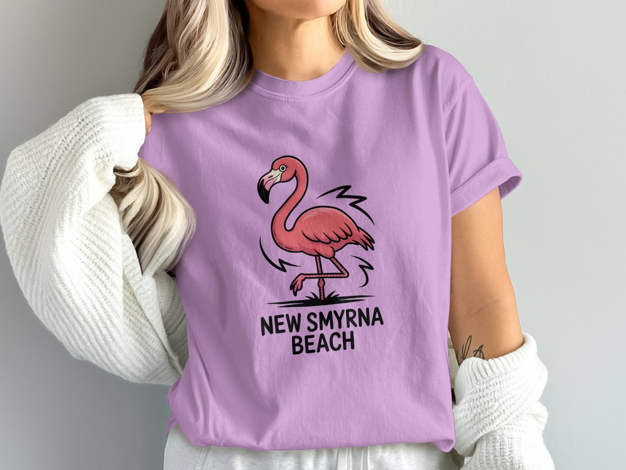 New Smyrna Beach Flamingo Graphic T-Shirt product