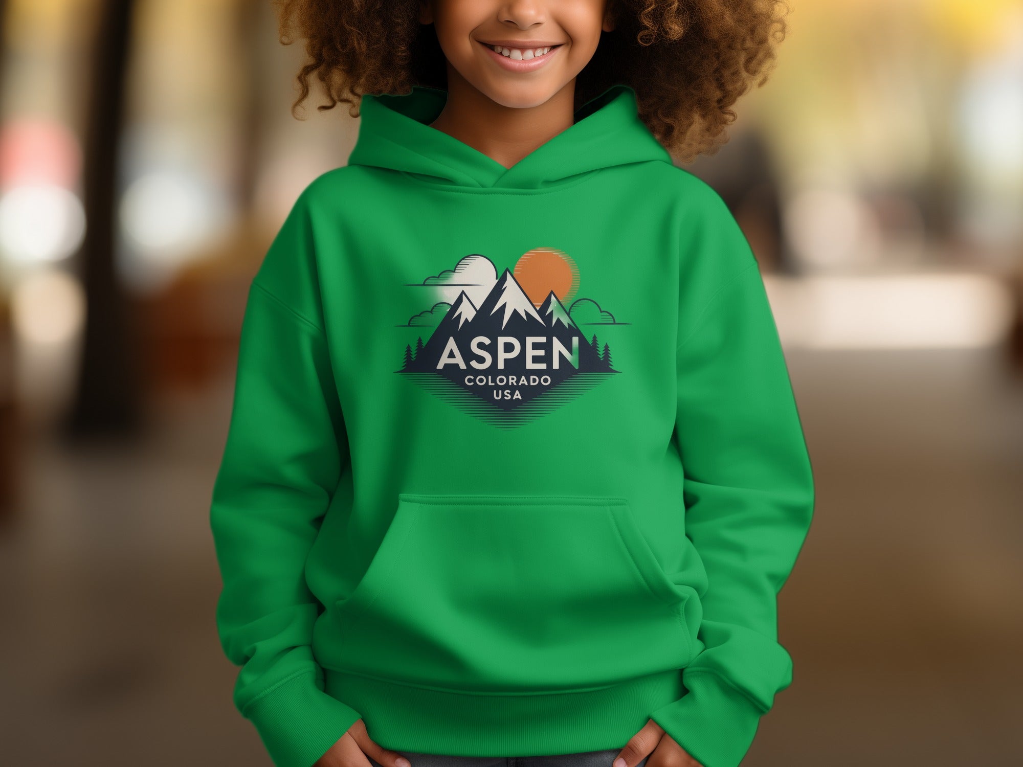 Aspen Colorado USA Kids Hoodie Winter Wear