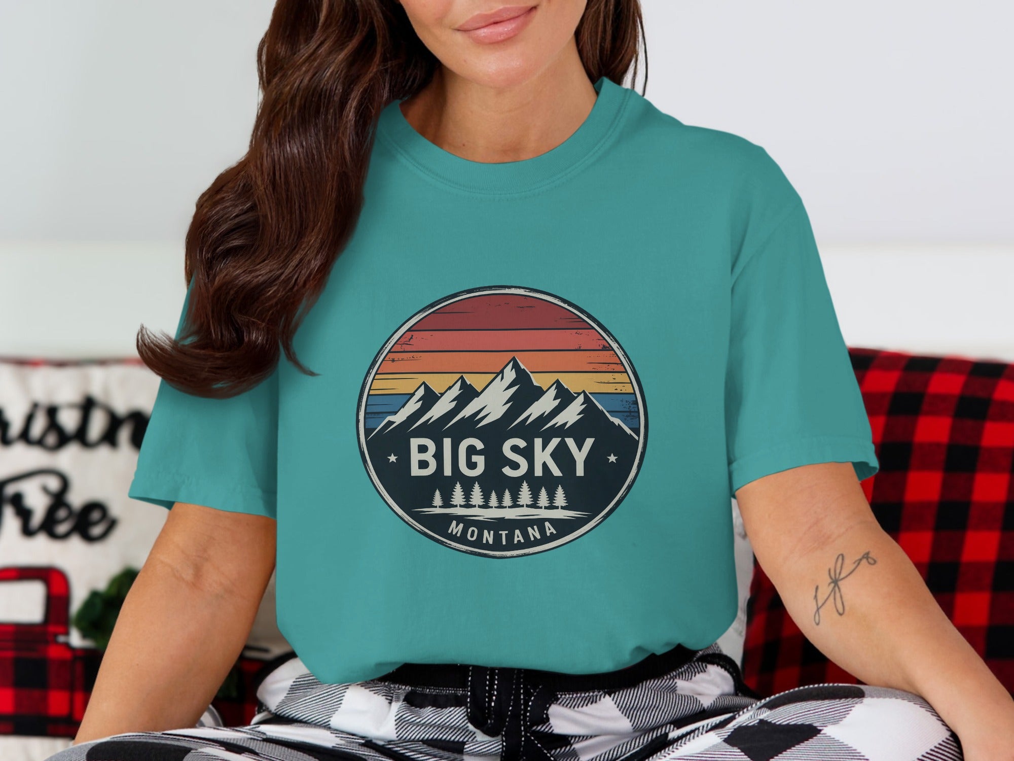 Big Sky Montana Graphic T-Shirt Casual Wear product type
