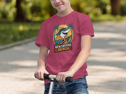 New Smyrna Beach Shark and Skateboard T-Shirts product
