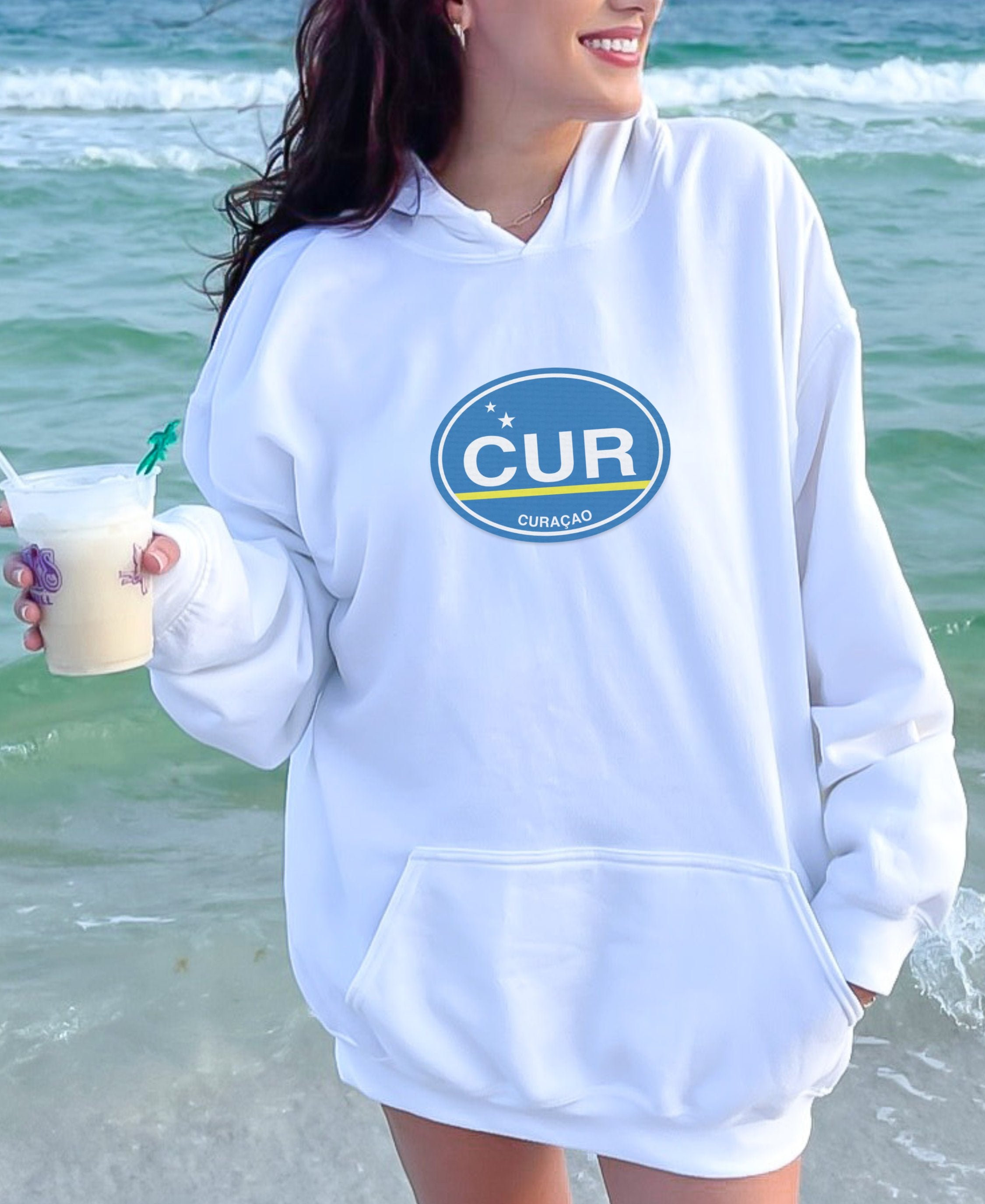 Curacao Sunset Sips & Festival Nights Womens Hoodie