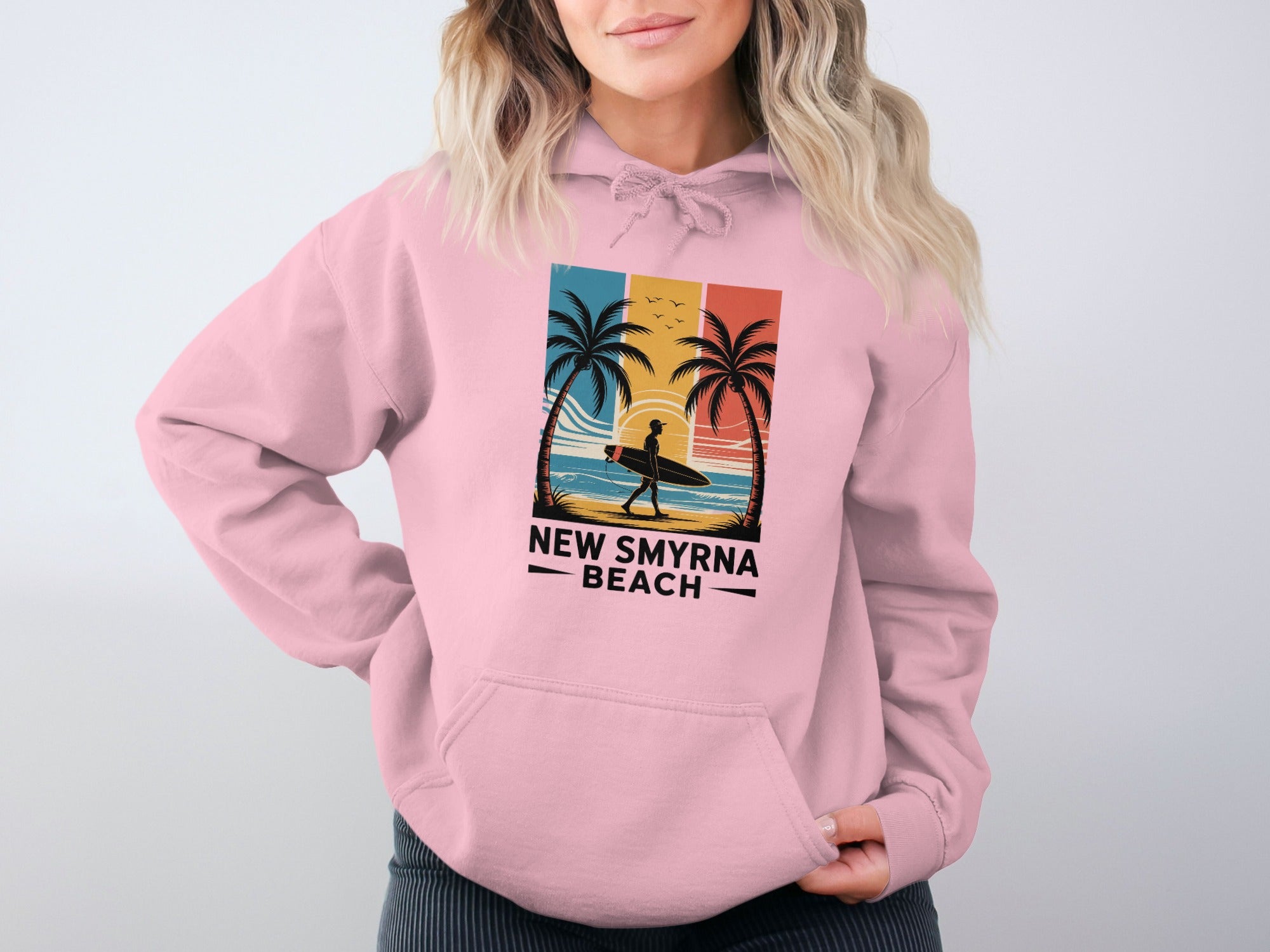 New Smyrna Beach Palm Trees Graphic Hoodie product
