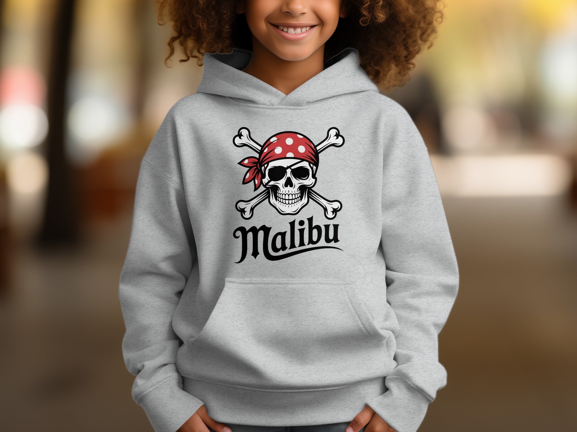 Malibu Pirate Skull Graphic Kids Hoodie product