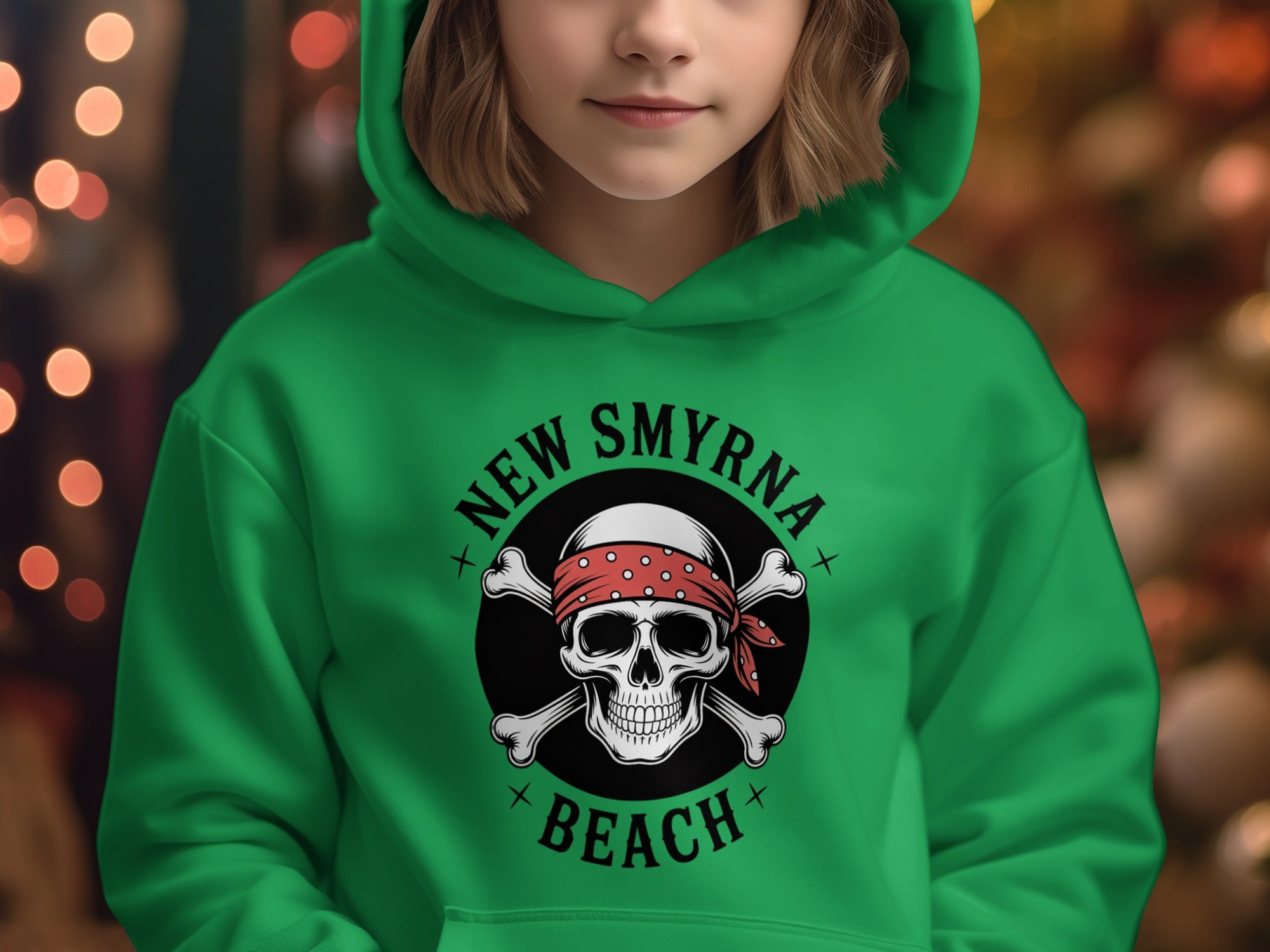 New Smyrna Beach Skull Hoodie product type