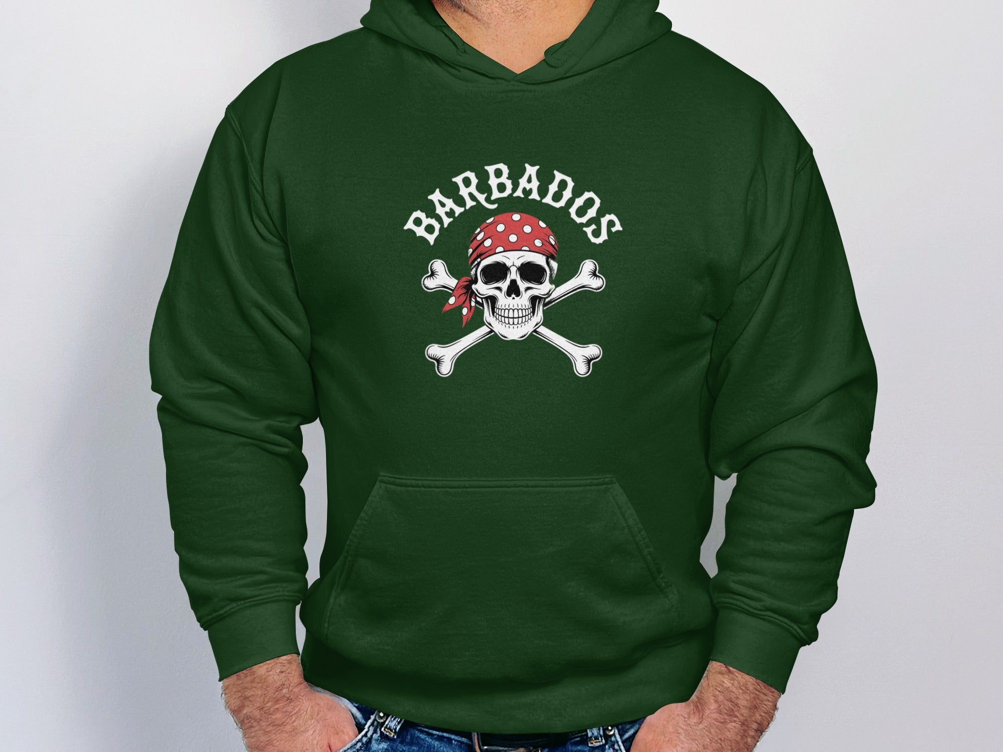 Barbados Pirate Skull Graphic Hoodie product