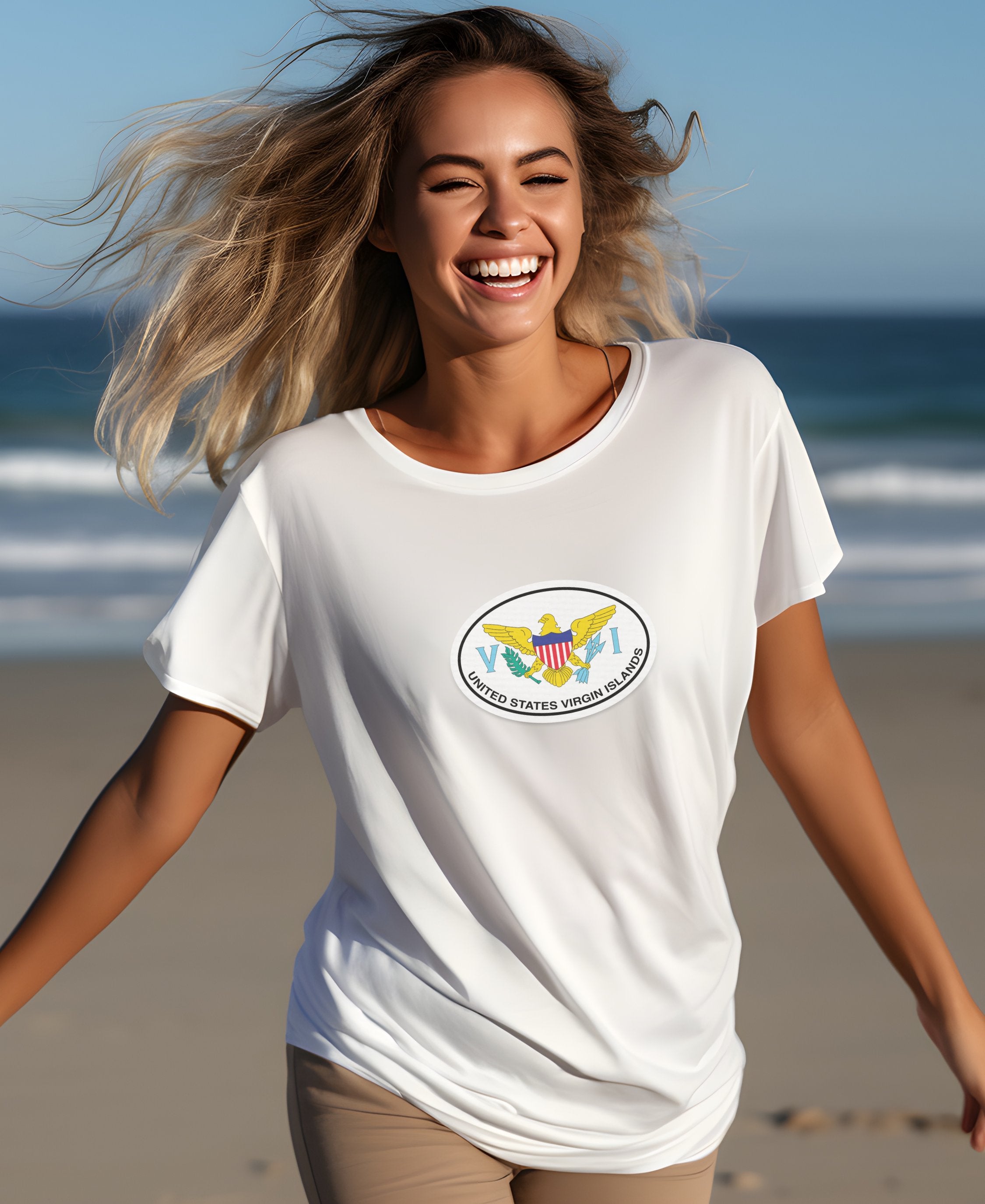 USVI Coral Reefs & Chill Vibes Womens Long Sleeve Tee
