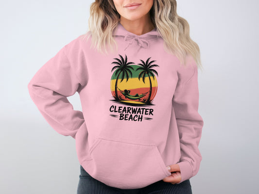 Clearwater Beach Hoodie with Sunset Scene product type