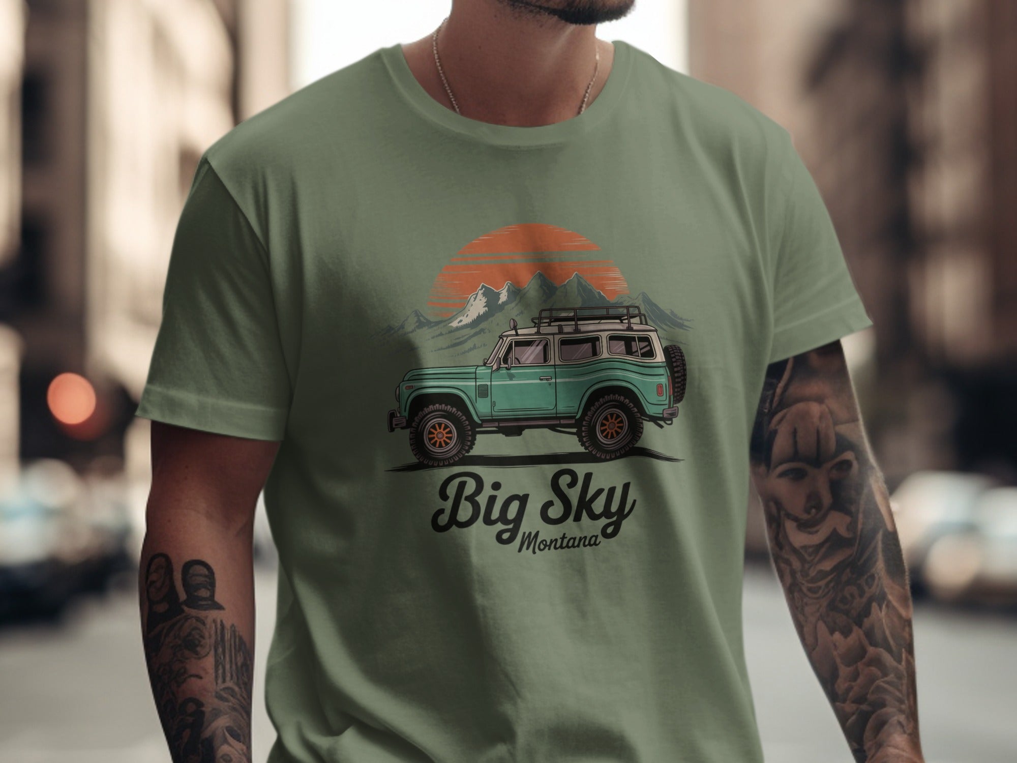Big Sky Montana Scenic Adventure Graphic T-Shirt