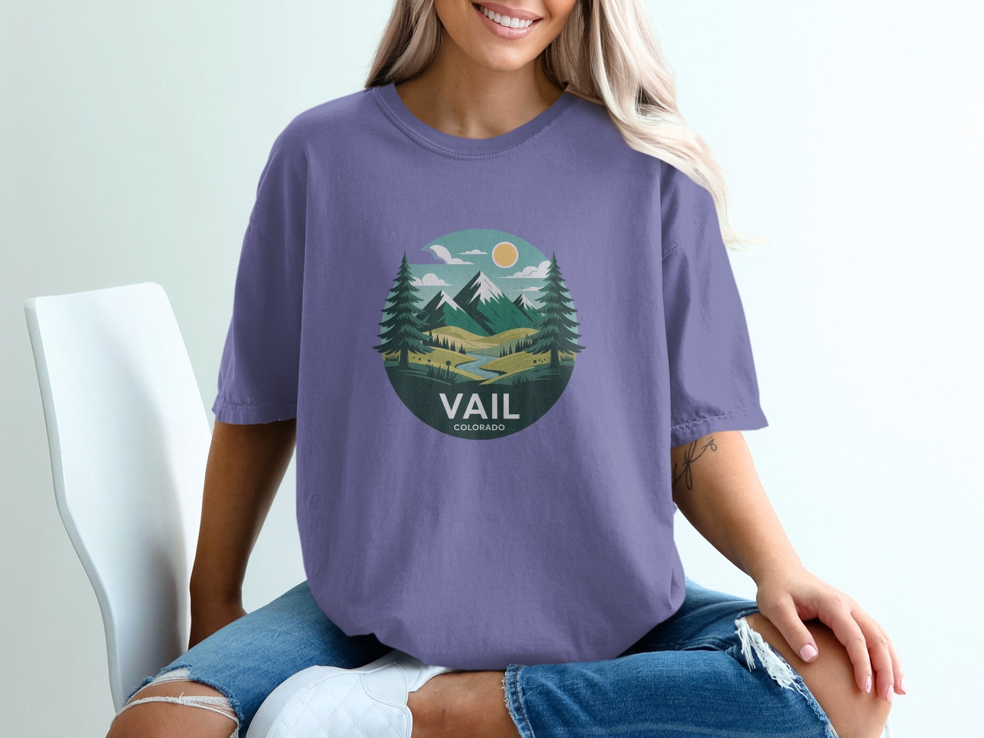 Vail Colorado Mountain Sunset Graphic T-shirt product