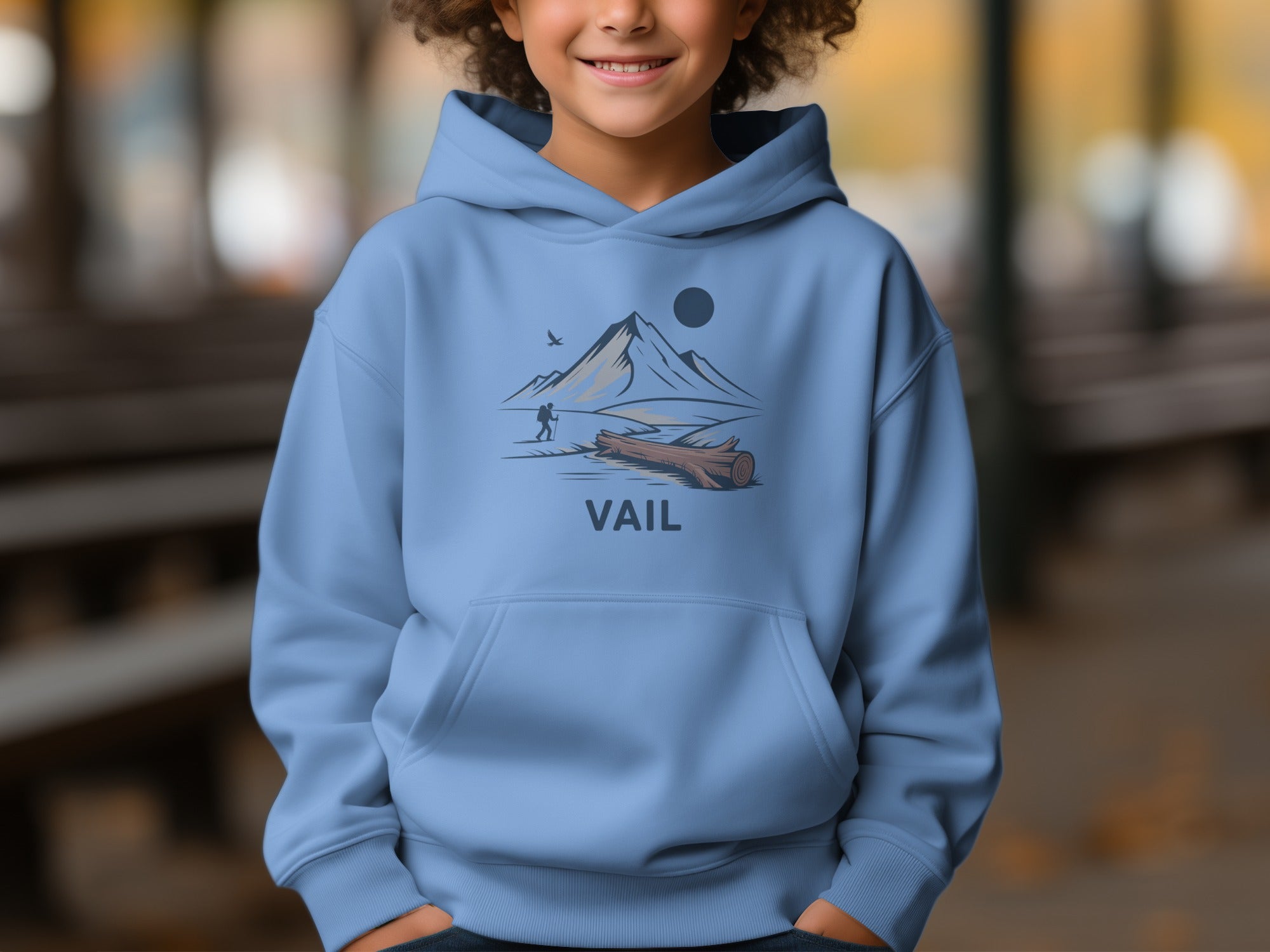 Vail Mountain Scene Hoodie for Casual Wear