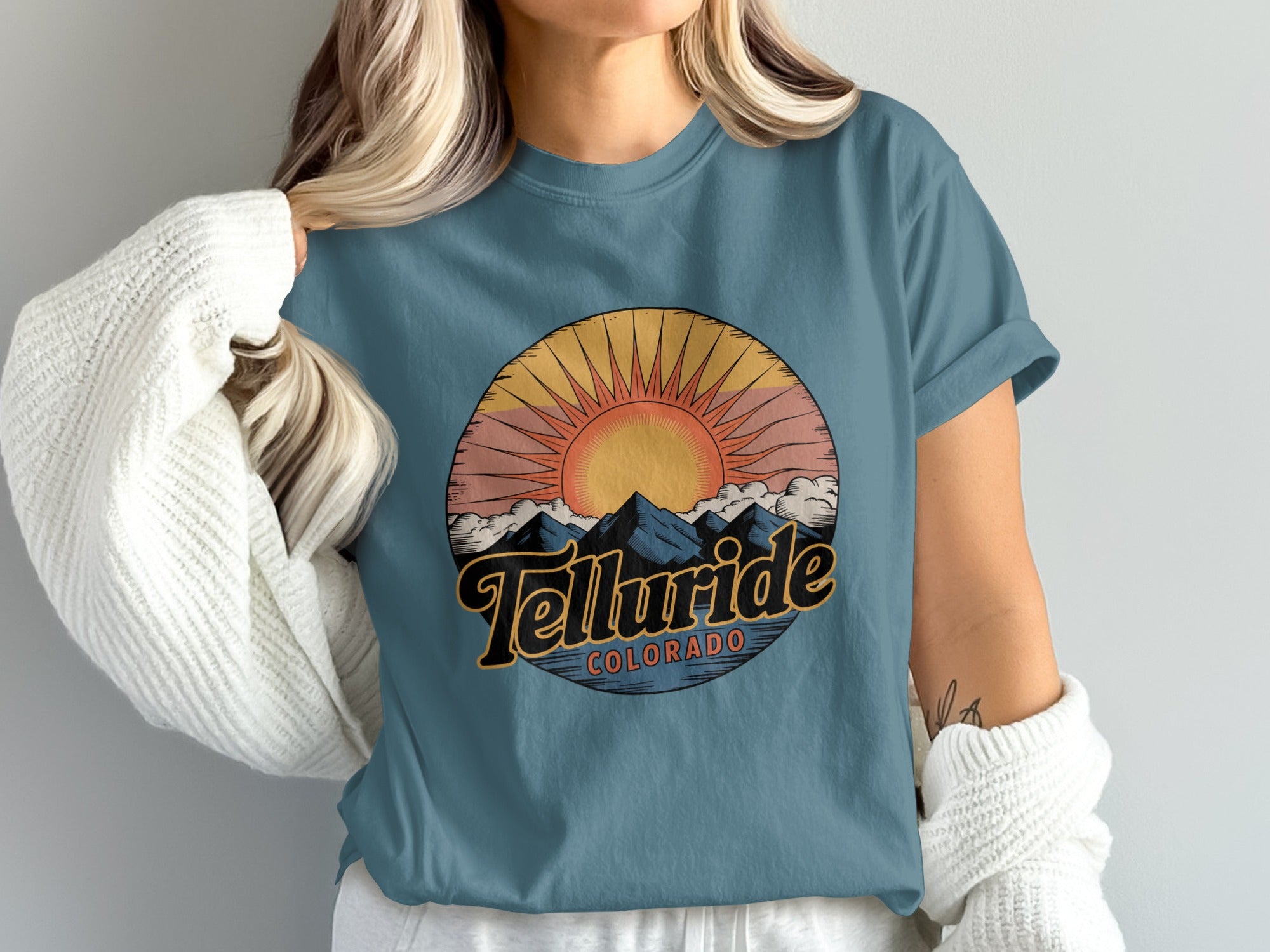 Telluride Colorado Sun and Mountains Graphic product type