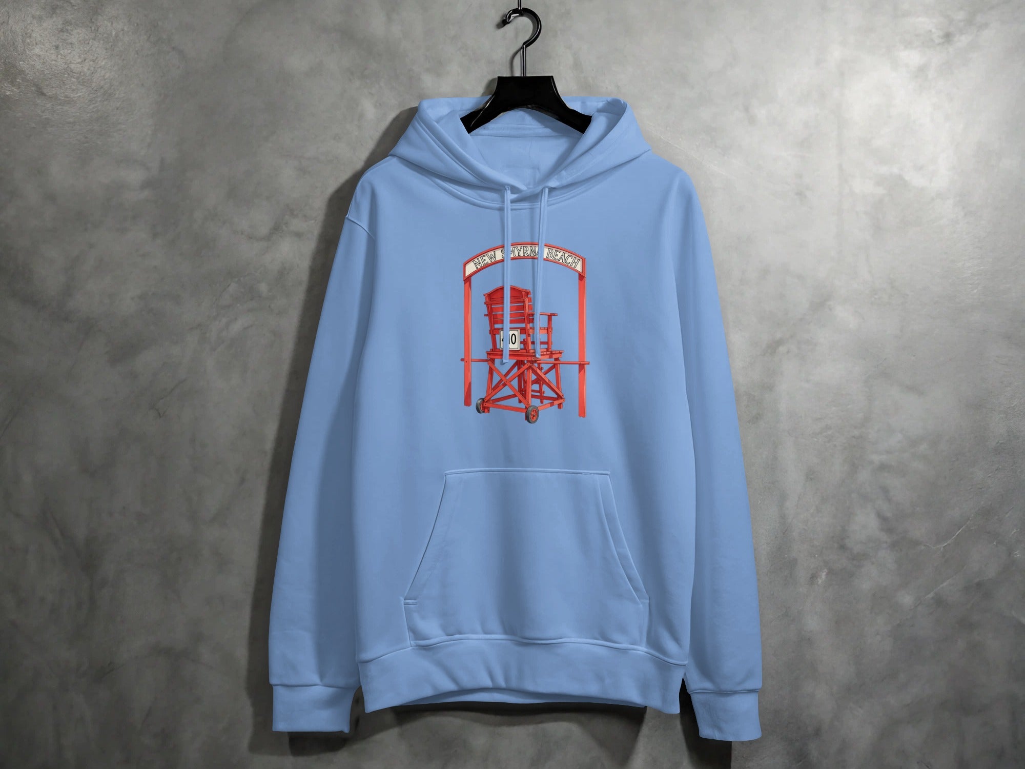 Blue Hoodie with Unique Graphic Design product type