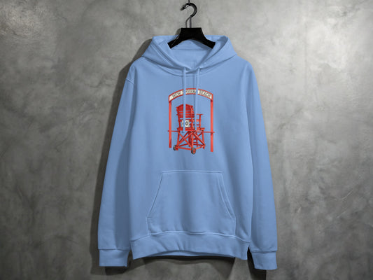 Blue Hoodie with Unique Graphic Design product type