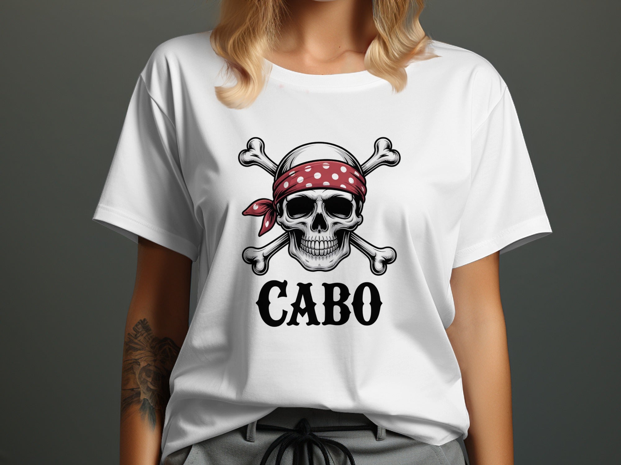 Cabo Skull and Crossbones Graphic Tee product